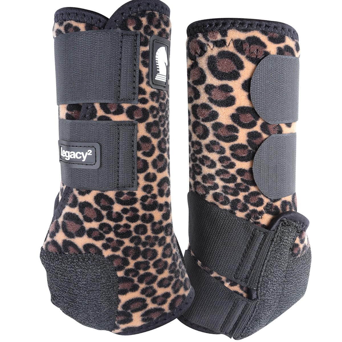 Classic Equine Legacy2 Support Boots, Front (Cheetah, Medium)