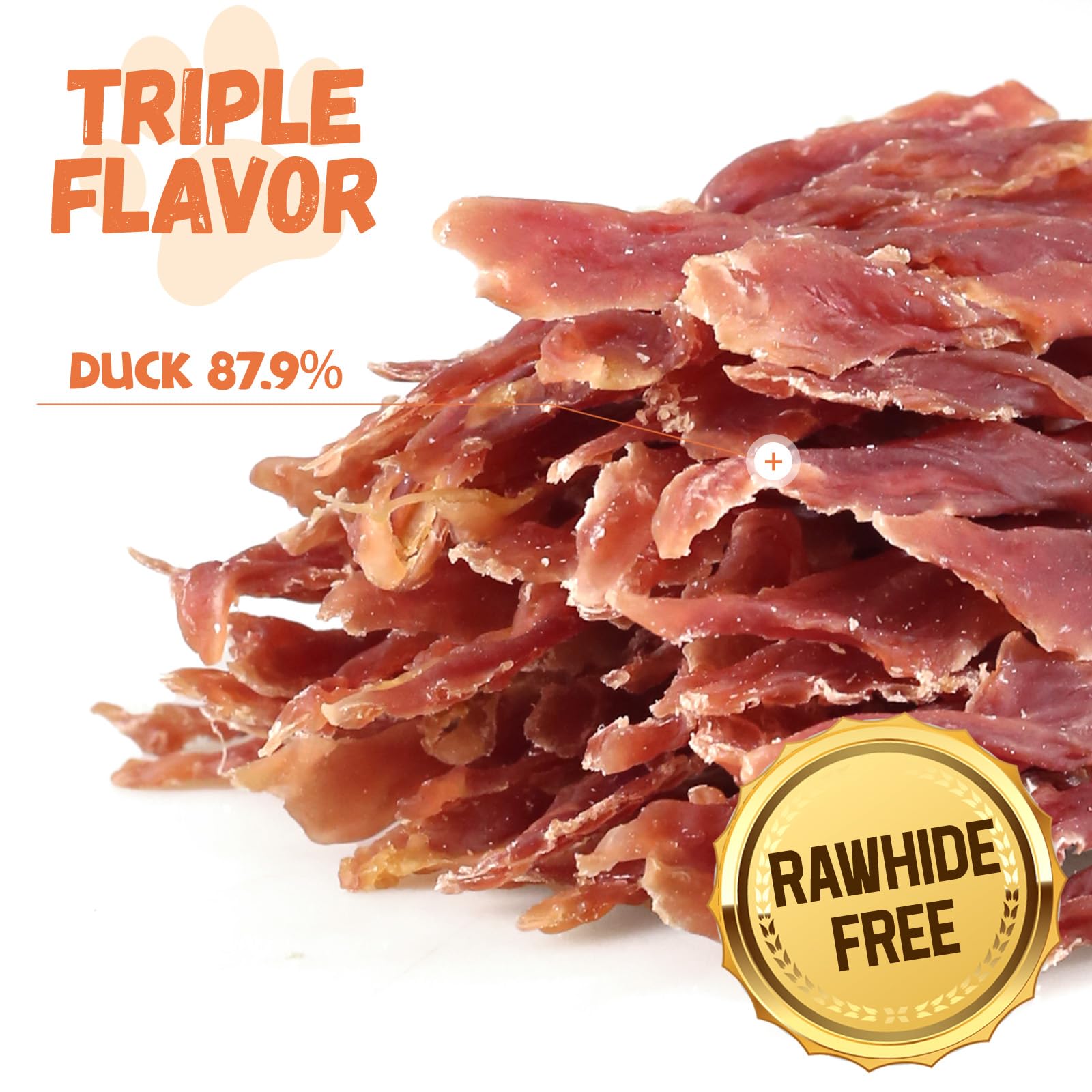Pawmate Duck Jerky Dog Treats - Natural High Protein Low Fat, 10.6 oz for All Breeds