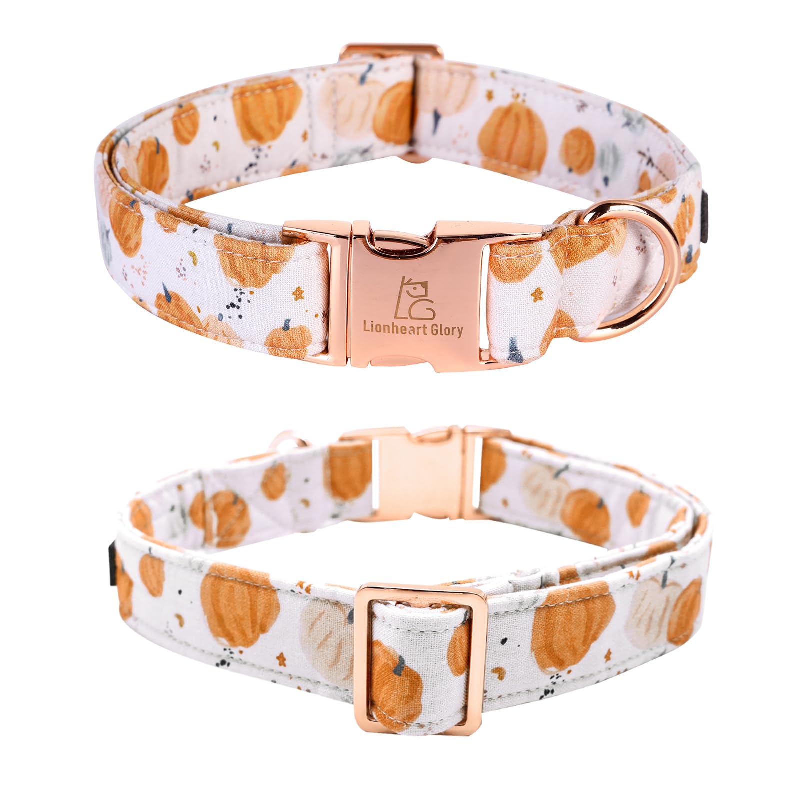 Lionheart Glory Dog Collar Halloween Collar Dog Fall Dog Collars, Adjustable Heavy Duty Dog Collar For Medium Dogs Pumpkin Collar Dog