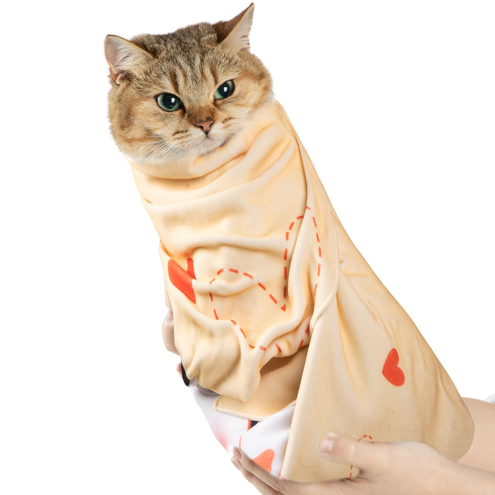 Cat Grooming Wrap,Anti-Escape Cat Wrap For Grooming,Self-Adherent Soft Cat Blanket To Wrap,Clip Nails, Anti-Bite, Anti-Scratch,C