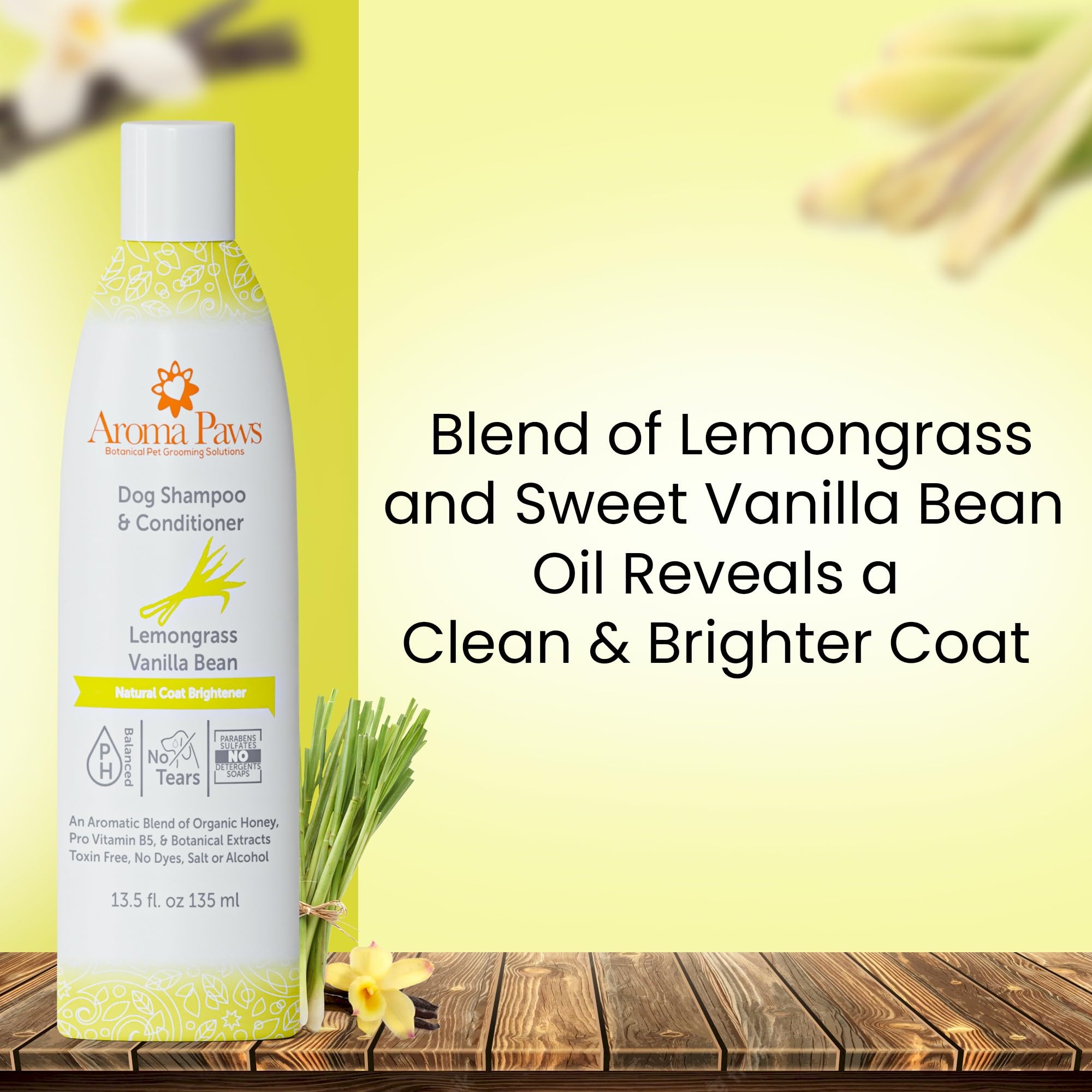 Aroma Paws Dog Shampoo - Cleansing Wash, Conditioning, Moisturizing - Healthy Ingredients - Aromatic Grooming Puppy Shampoo - Te