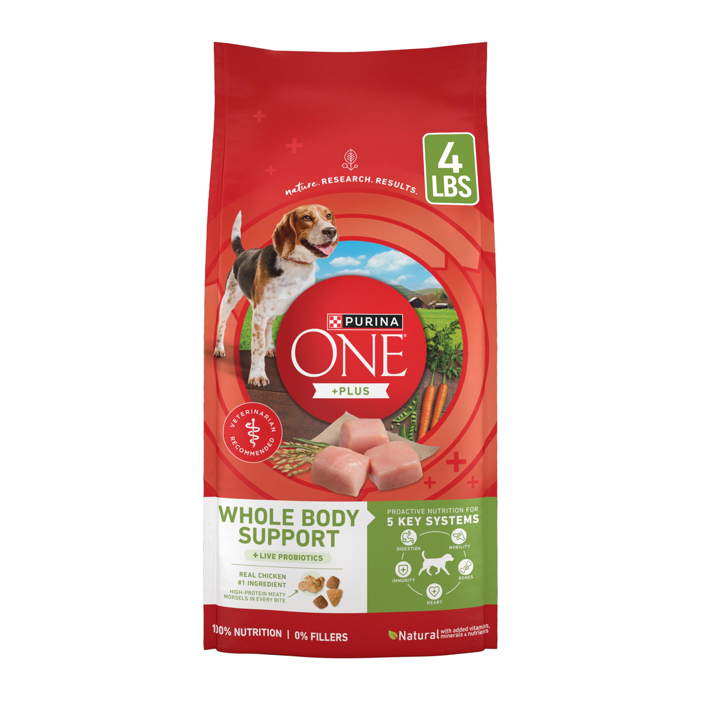 Purina ONE Plus Whole Body Support with Chicken Dry Dog Food - 4 lb. Bag