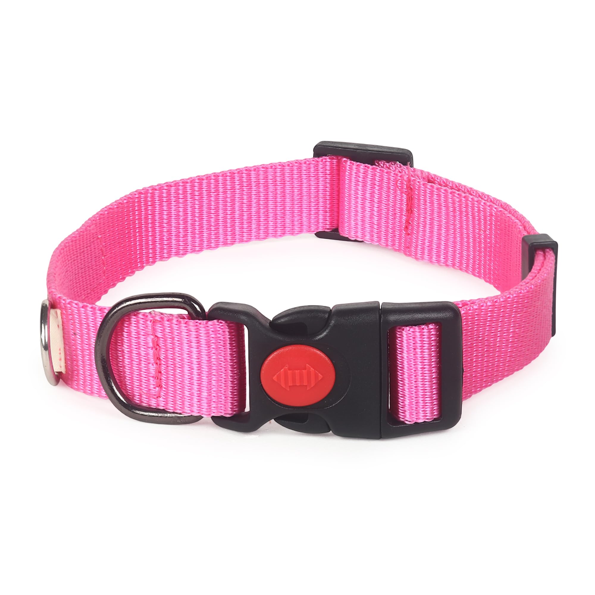Tedhi Poonch Gulaab Chuski Premium Adjustable Washable Training Collar For Dogs And PuppiesBold Range | Pink | Large, 68.5 X 3.