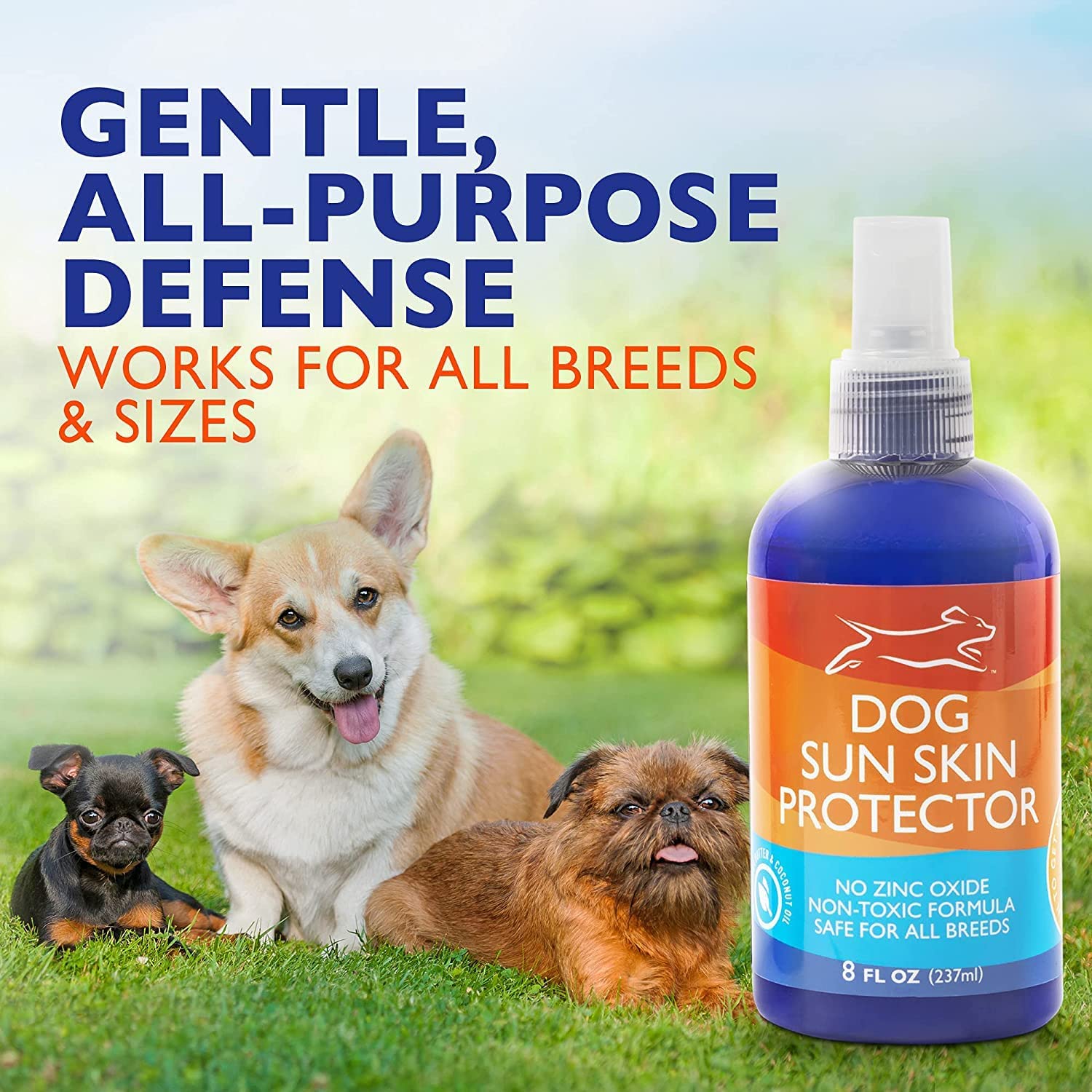 EBPP Dog Sunscreen Sun Skin Protector Spray 8 fl oz - Safe for All Breeds with No Zinc Oxide - Pet Protection and Moisturizer fo