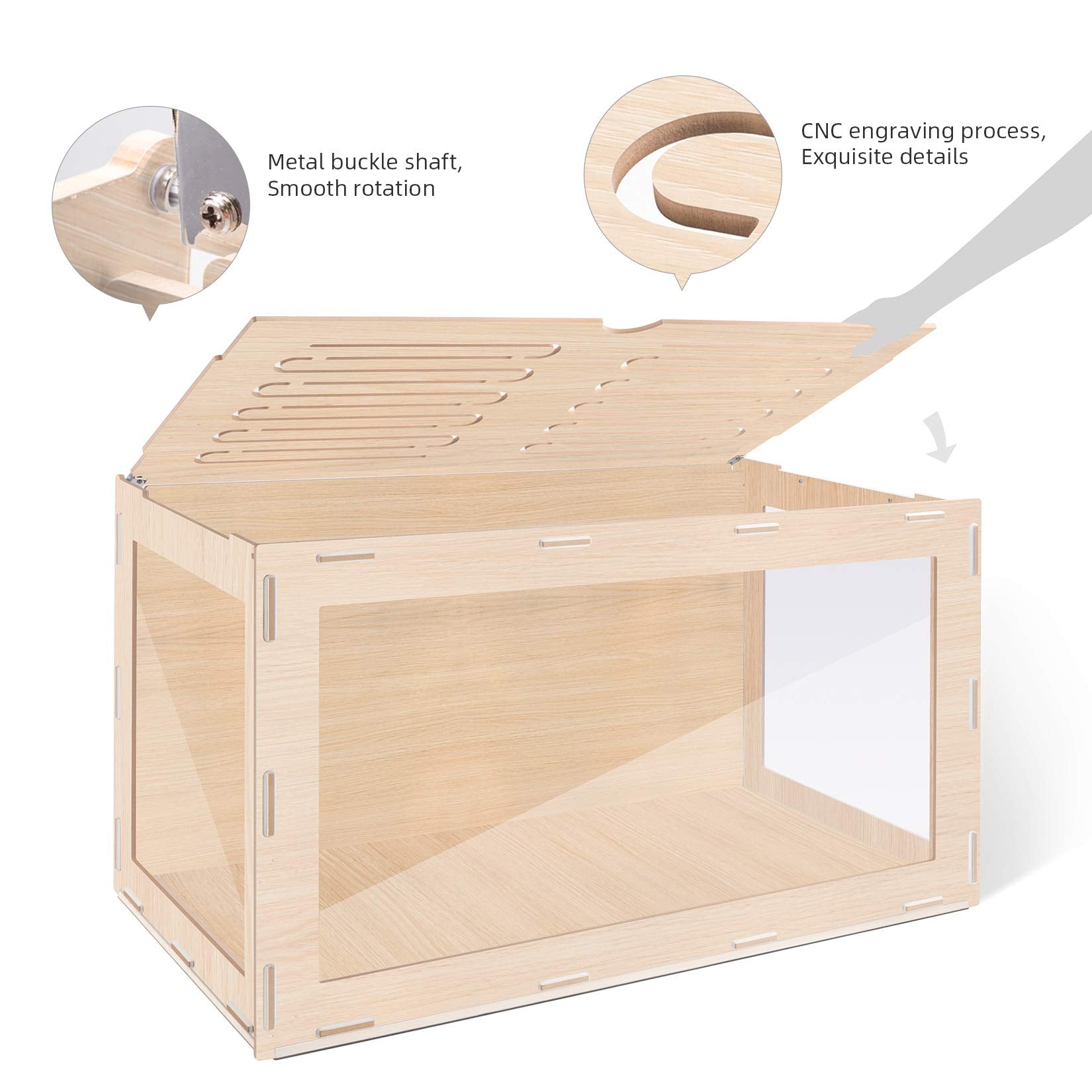 Niteangel Bigger World - Mdf Aspen Terrarium For Hamster Gerbils Mice Lemming Degus Or Other Small-Sized Pets(30 X 15 X 17.7 Inc