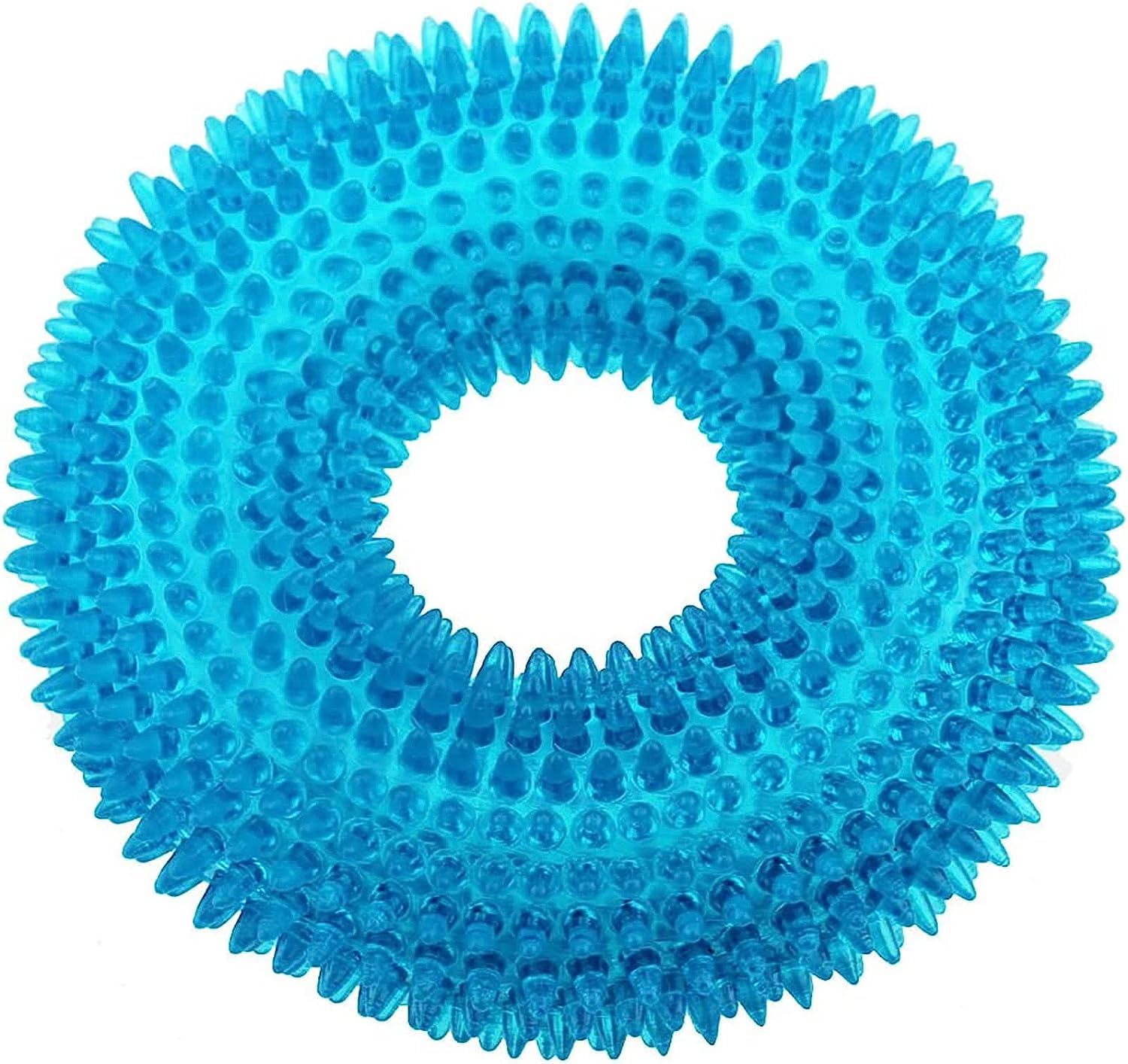 The Pets Company Spike Glow Squeaky Chew Toy For Aggressive Chewers | Puppy Dog Dental Teething Cleaning | For Medium & Large Br