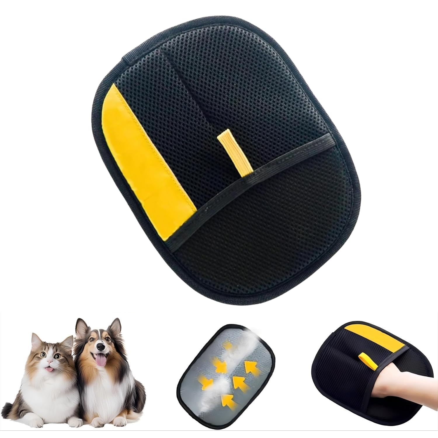 Flavizo Pet Hair Remover Glove For Dogs And Cats, Comfortable Pets Hair Cleaning Gloves, Deshedding Mitt For Grooming Bathing Ma