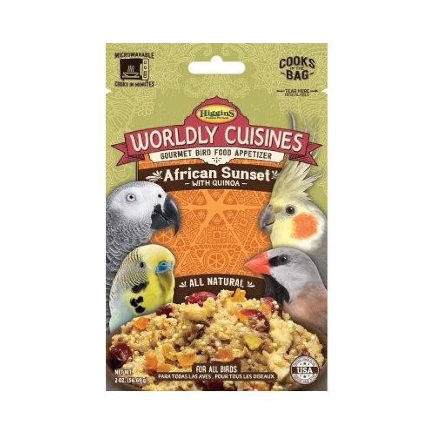 Higgins Worldy Cuisines African Sunset - 2 Ounce - Authentic African Flavor, Pack of 1, Perfect for Culinary Exploration