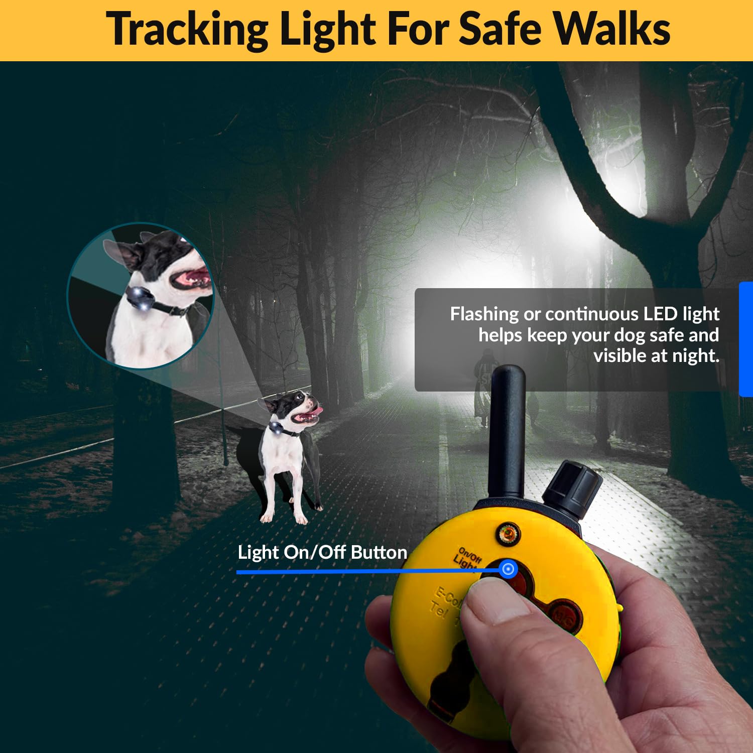 Educator 1/2 Mile Dog Training Collar with Two Remote Transmitters, Safe Humane Vibration, Tone Stimulation, Waterproof, Odorpro