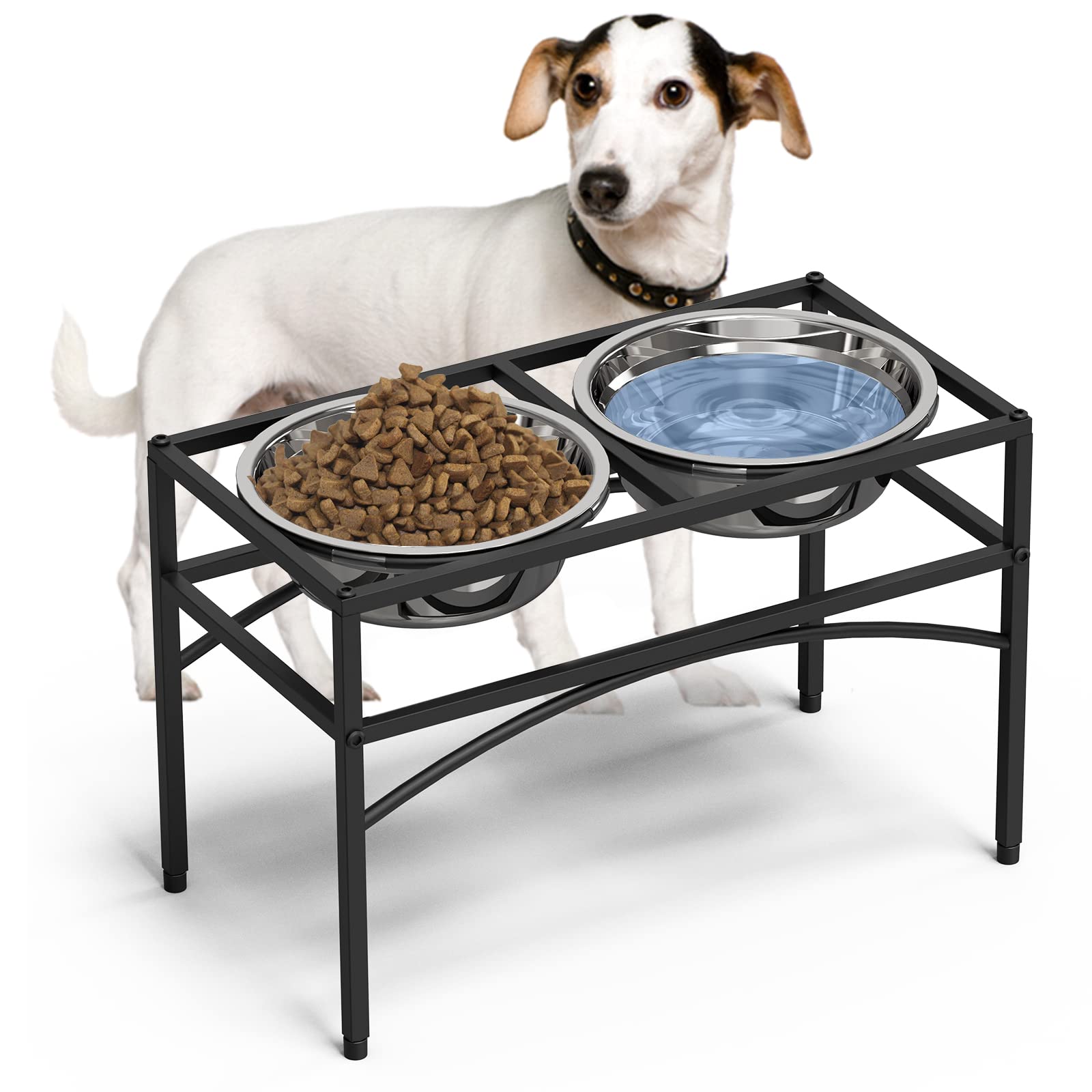 Elevated Dog Bowls For Large Dogs, 11 Raised Dog Bowl Stand For Large Sized Dog, Large Dog Feeder With Food And Water Bowls