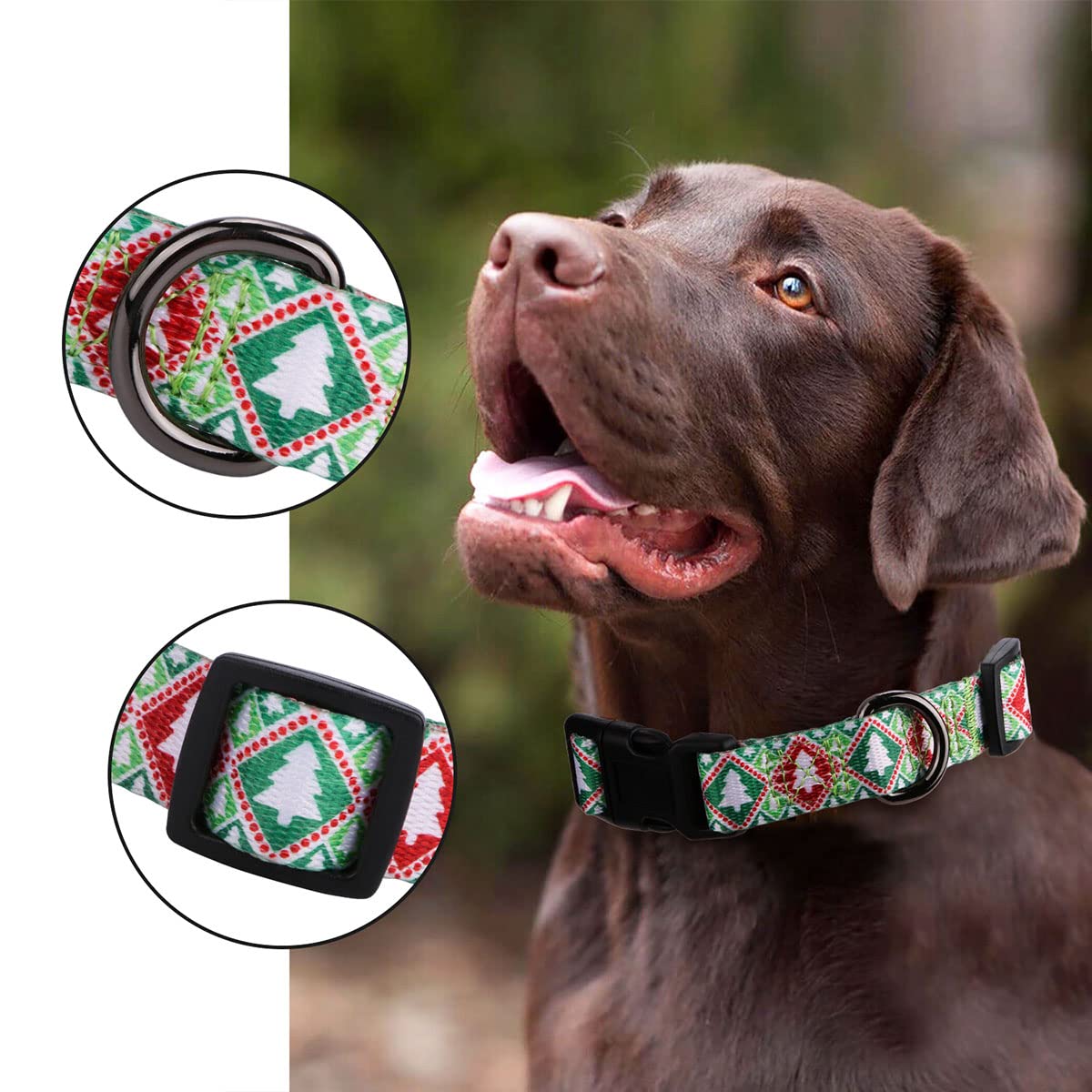 Rhea Rose Christmas Tree Dog Collar For Small Medium Large Dogs 012 Tree S