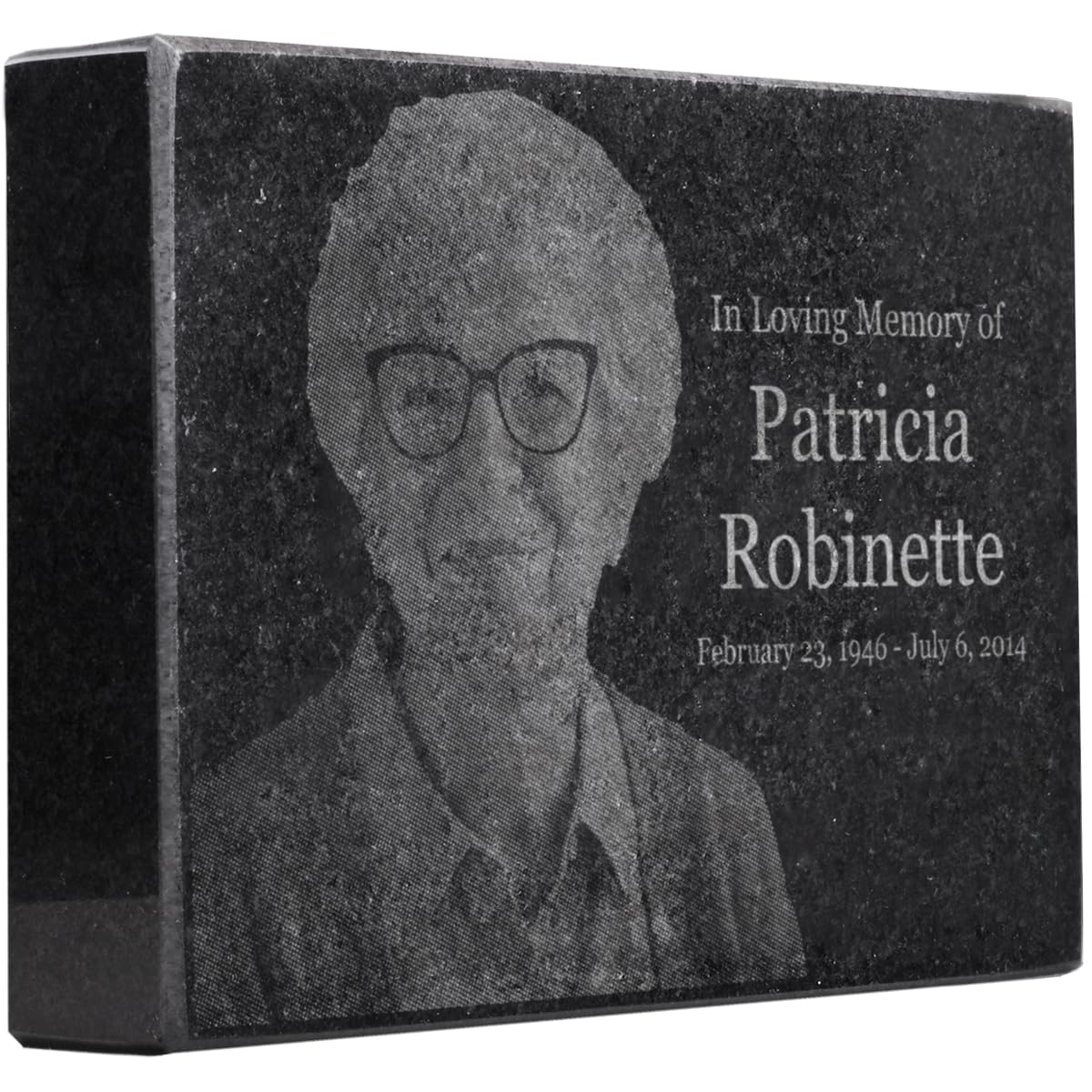 Black Granite Memorial Headstone For Lost Loved Ones, Dogs, Cats, And Family Pets. '' Great For Your Garden, Tree Dedication, Or