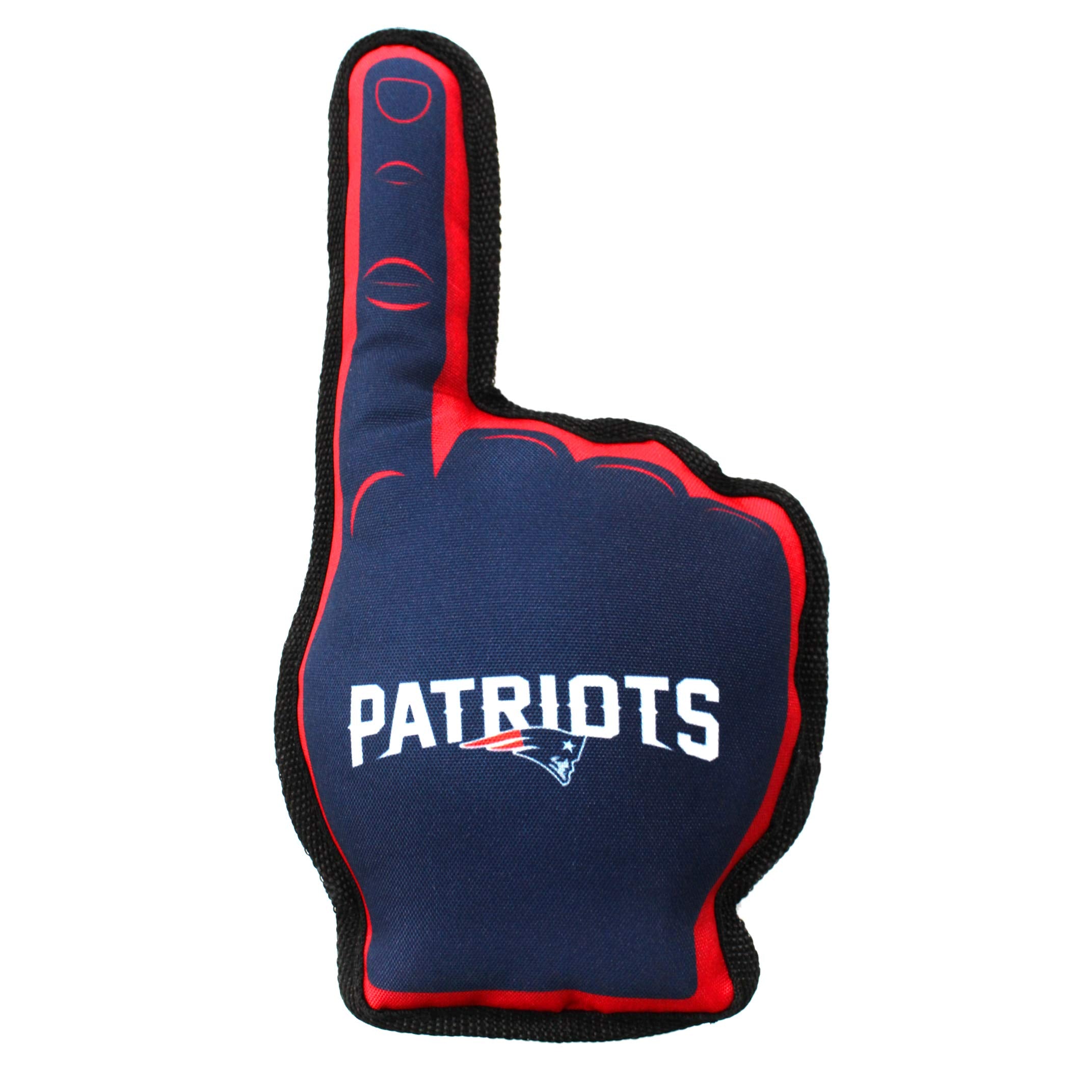 Nfl New England Patriots #1 Fan Toy For Dogs & Cats. Best Tough Pet Toy With Inner Squeaker