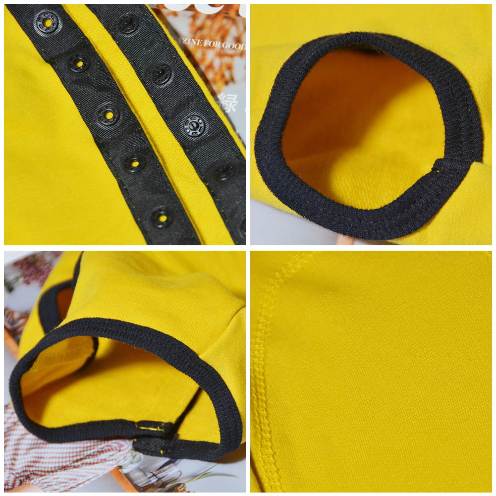 Dog’S Recovery Suit Post Surgery Shirt For Puppy, Wound Protective Clothes For Little Animals(Yellow-S)