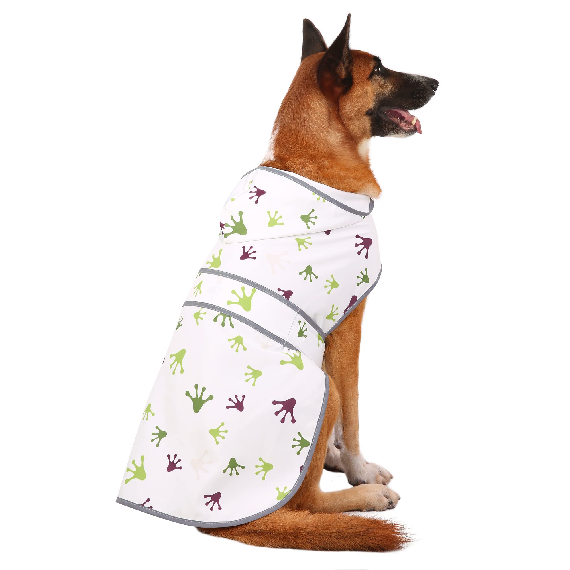 Dogs Raincoats For Large Dog, Waterproof Dogs Raincoat, Reflective Dog Poncho Rain Jacket Coat For Large Pets
