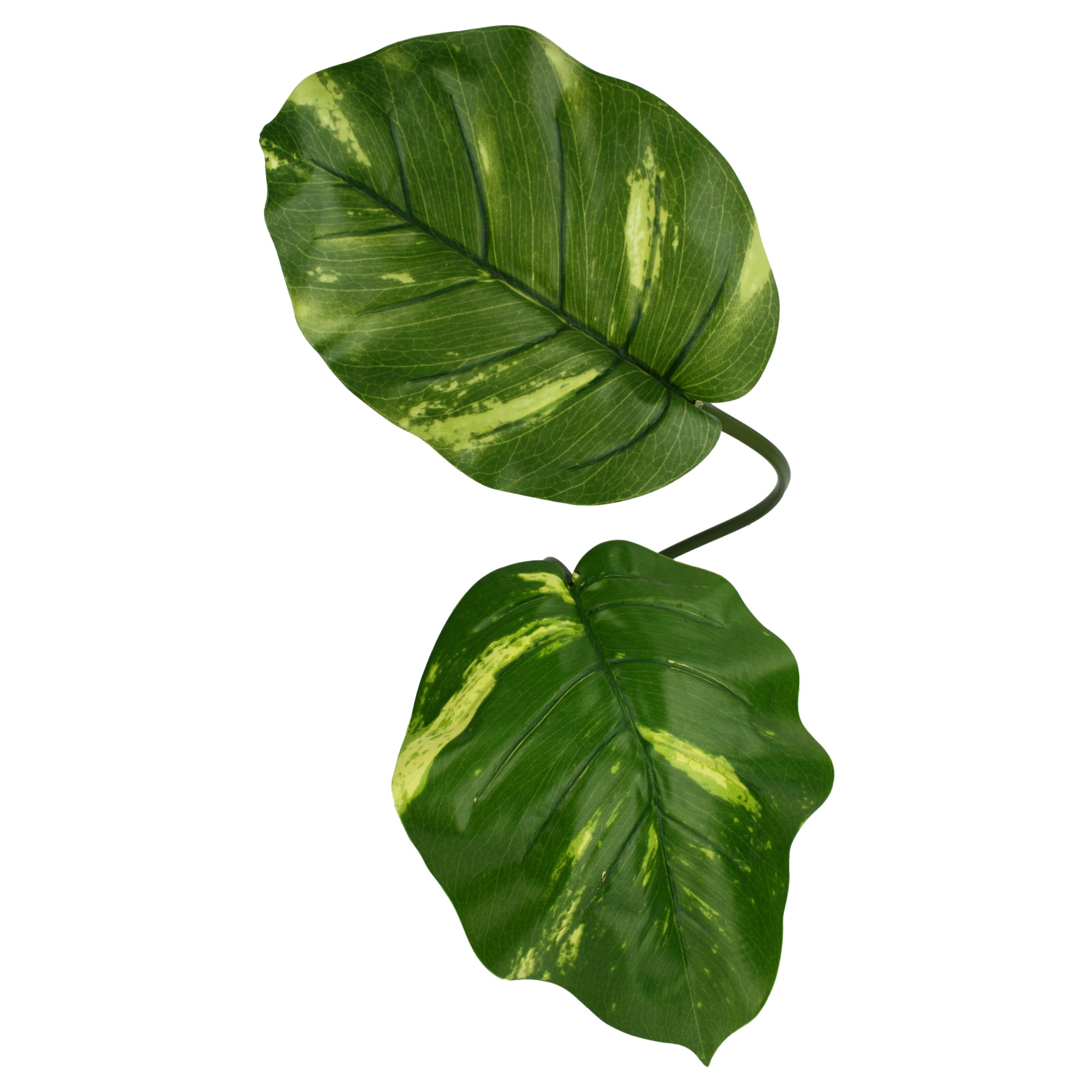 Komodo Reptile Terrarium Jumbo Guiana Plant with 10 inch Leaf | Artificial Rainforest Ground Aquarium & Habitat Decoration Acces