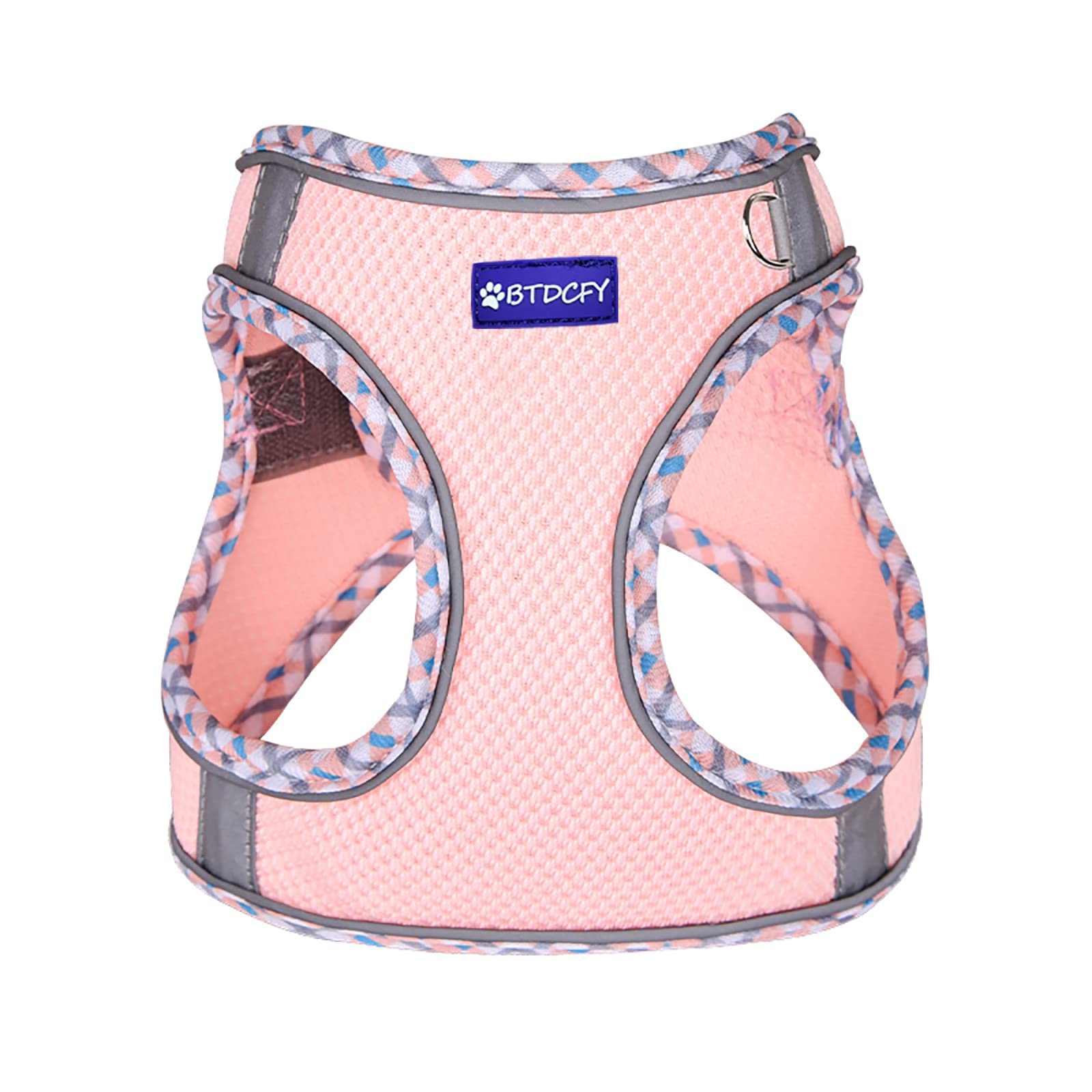 Btdcfy Step In Mesh Dog Harness And Leash Set, Breathable Air Mesh Reflective, Escape Proof, No Choke, Lightweight, Pink, Large