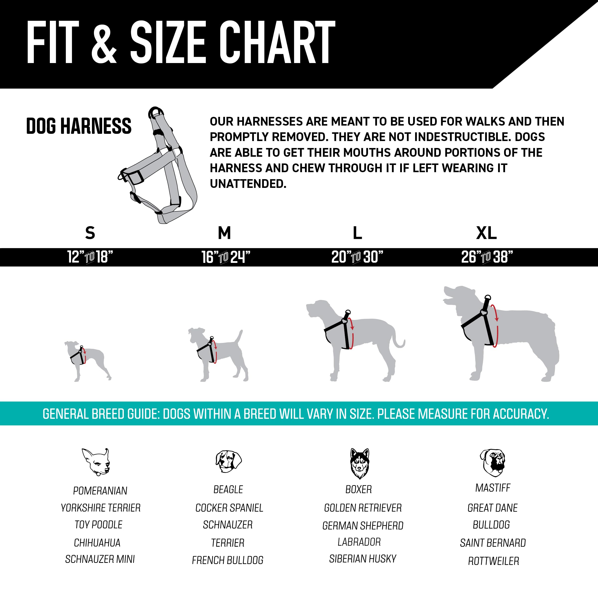 Wolfgang Heavy Duty Adjustable Dog Harness, Pull-Tested for Walking & Training, WildWolf Print, Medium