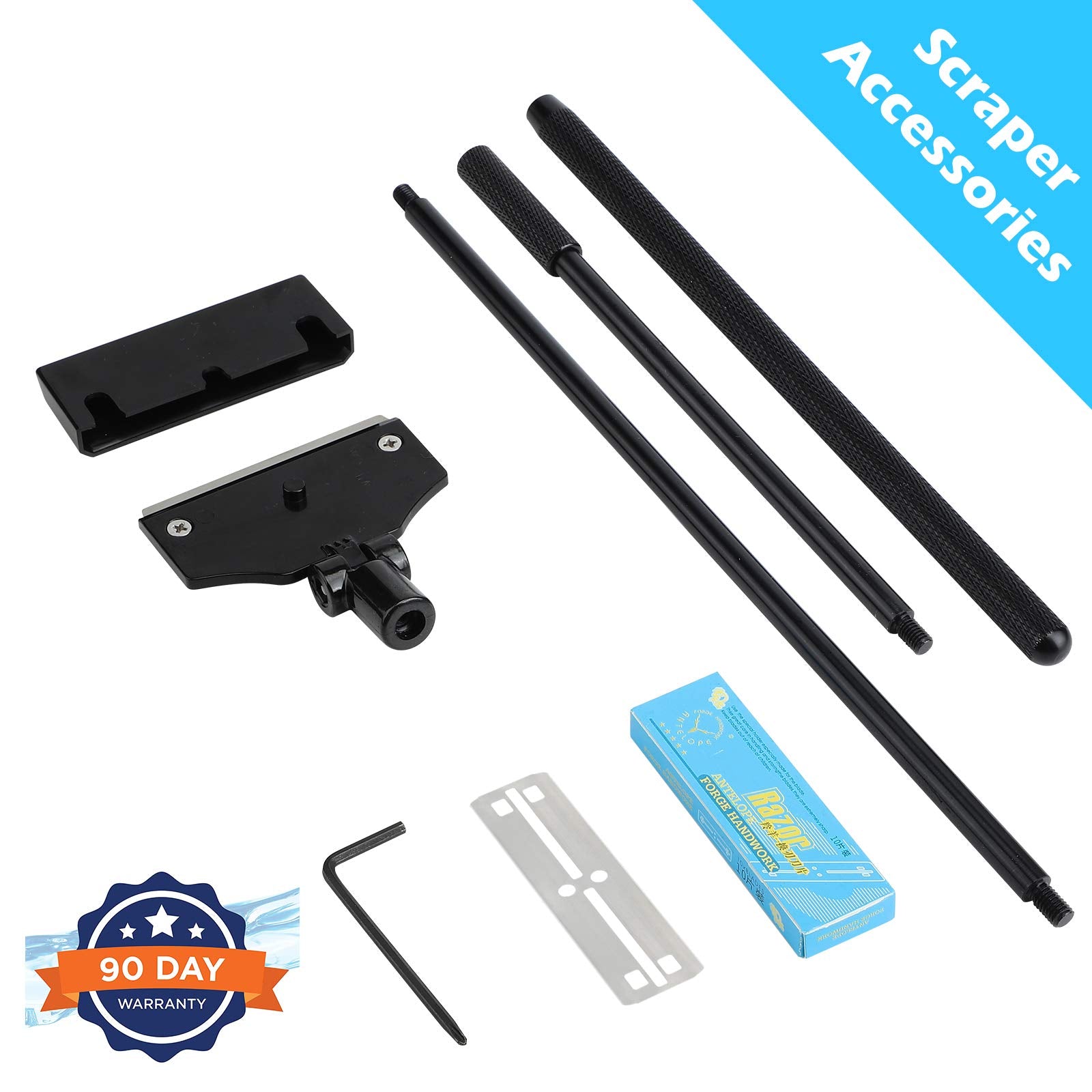 Pronetcus Aquarium Algae Scraper,Aquarium Glass Cleaner,Fish Tank Cleaner, Aquarium Scraper With 10 Blades,26 Inch.