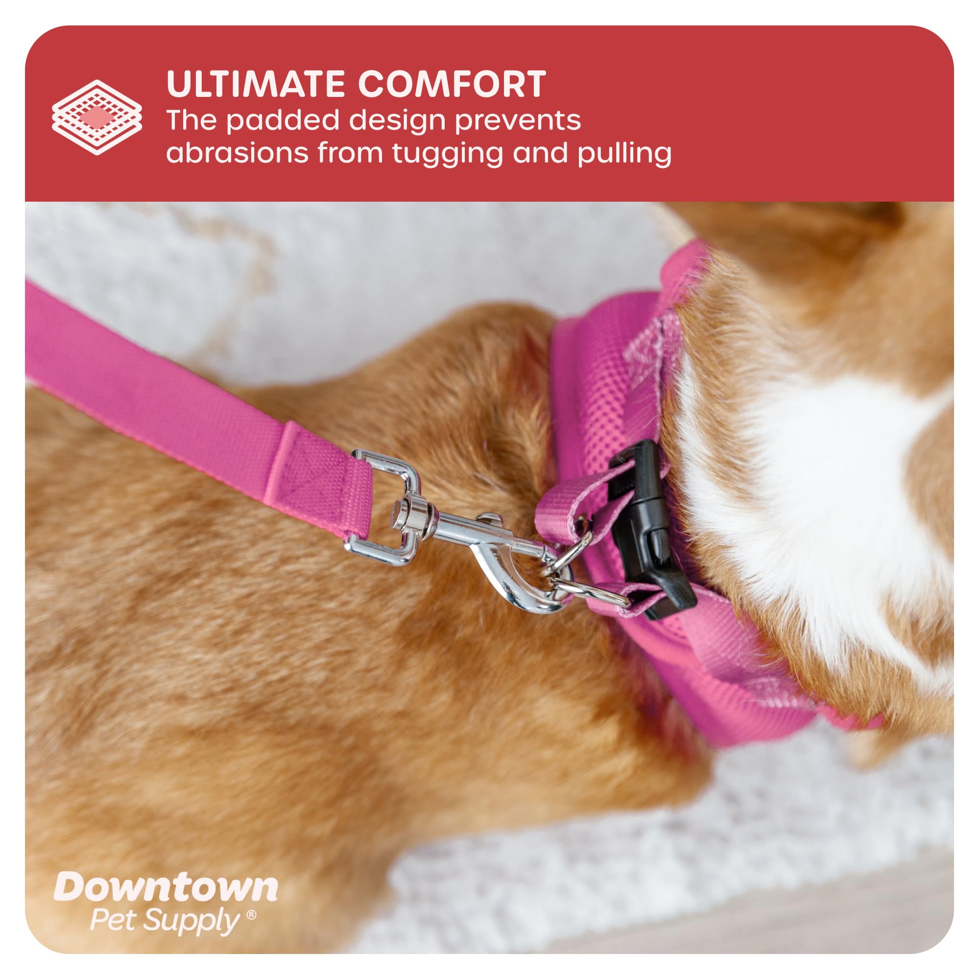 Downtown Pet Supply Step In Dog Harness For Small Dogs No Pull, Small, Pink