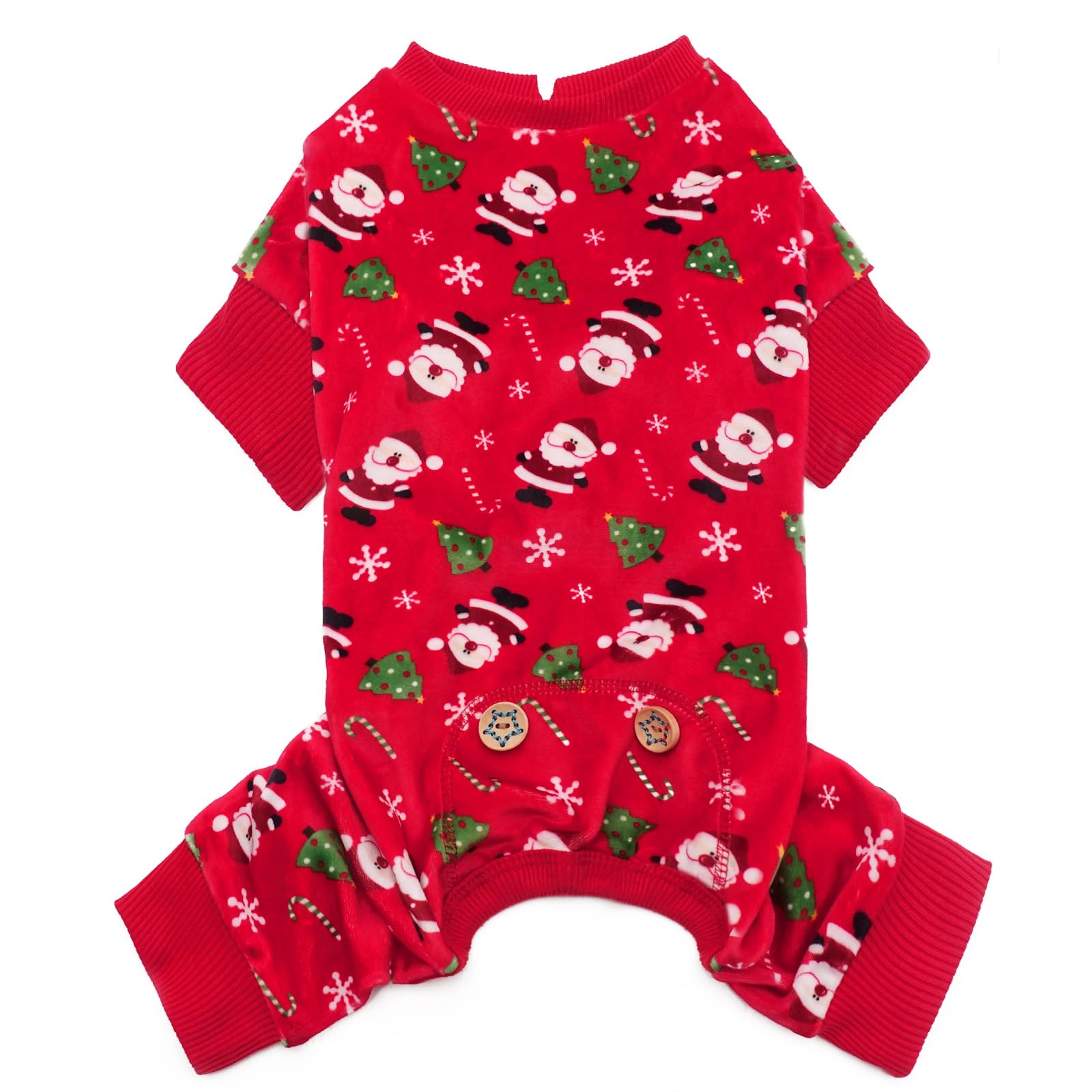 Kyeese Christmas Dog Pajamas Santa Claus Dog Pjs For Small Dogs Holiday Dogs Onesie Cat Pajamas Pet Christmas Outfit