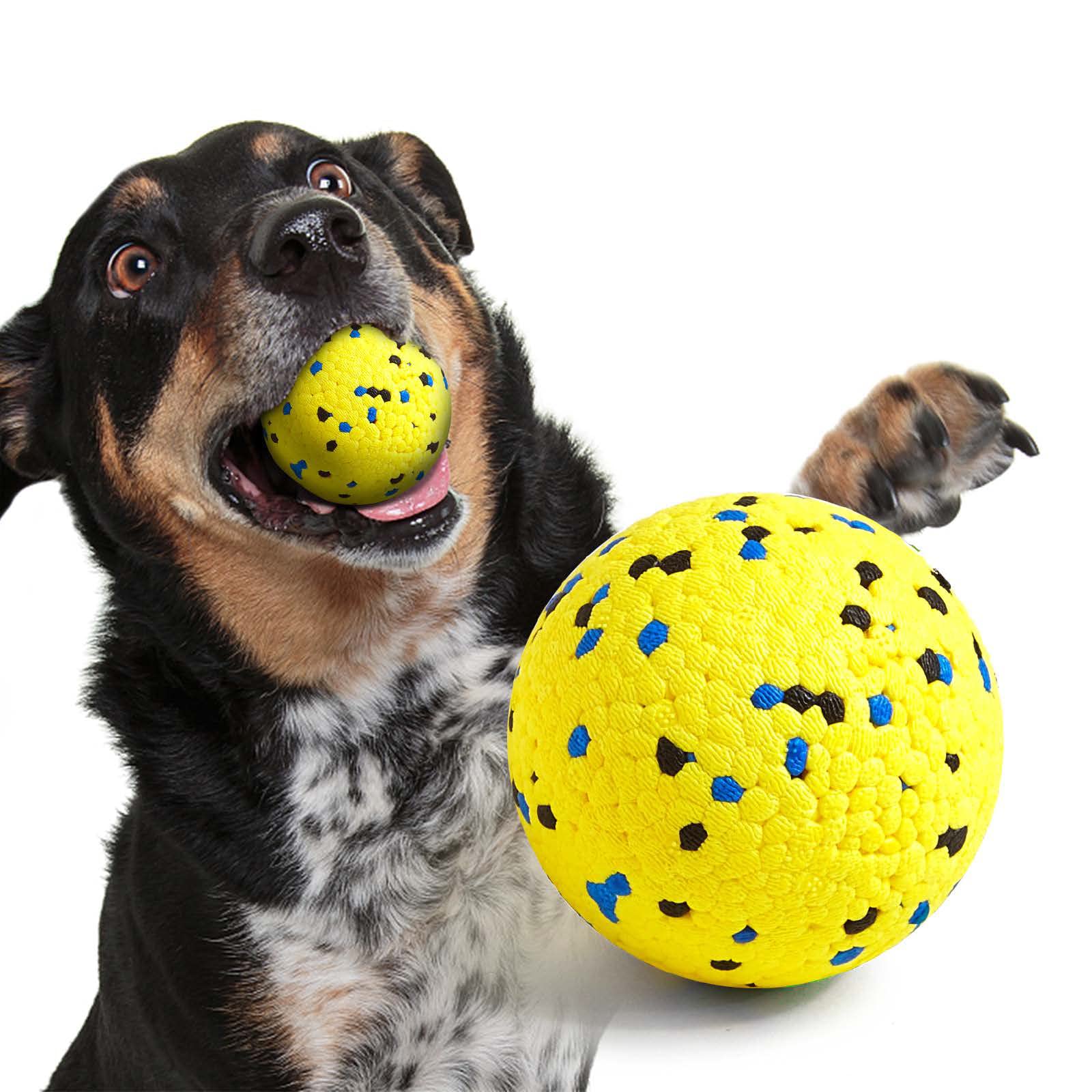Kimee Dog Balls Tennis Ball Dog Toys For Aggressive Chewers, Durable Teething Dog Toys Floating Water Toy Fetch Balls For Large, Medium Small Dog And Puppies (1 Ball)