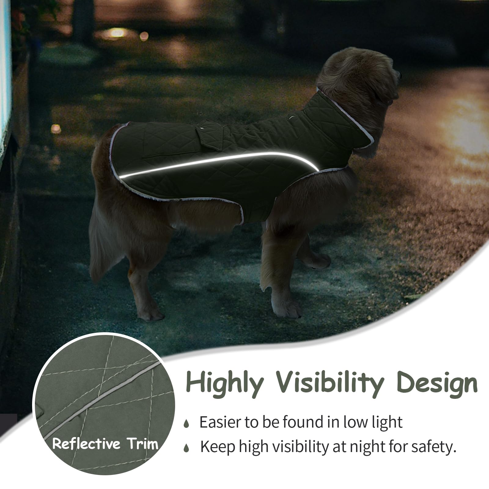 Malier Winter Coat - Windproof Dog Coats With Pocket, Extra Warm Fleece Jacket, Reflective Clothes For Small To Large Dogs And P