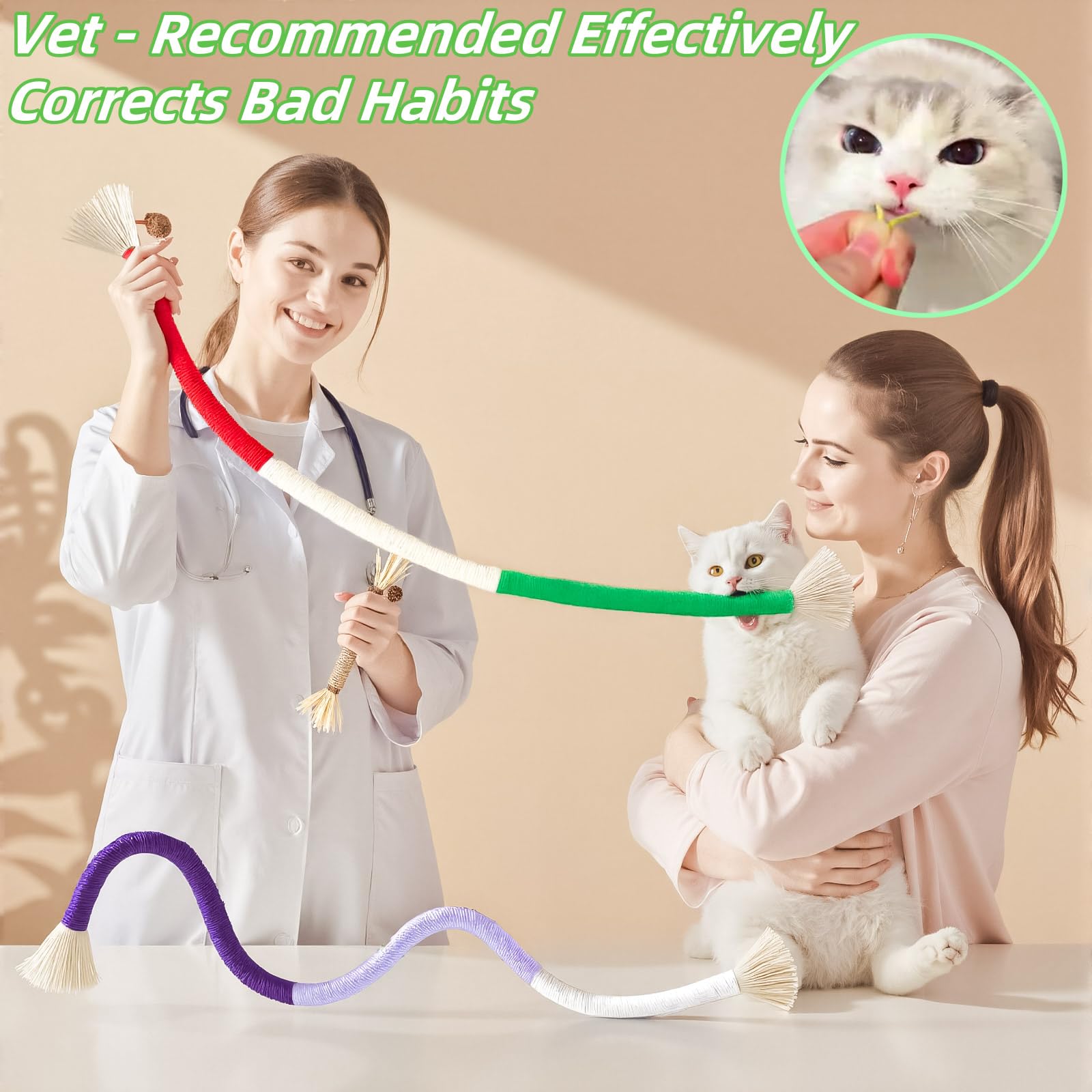 GREMBEB Cat Toys 5Pcs Extended Catnip Toys for Indoor Kitten Kitten Silvervine Chew Molar Scratch Interactive Cotton Rope Cleani