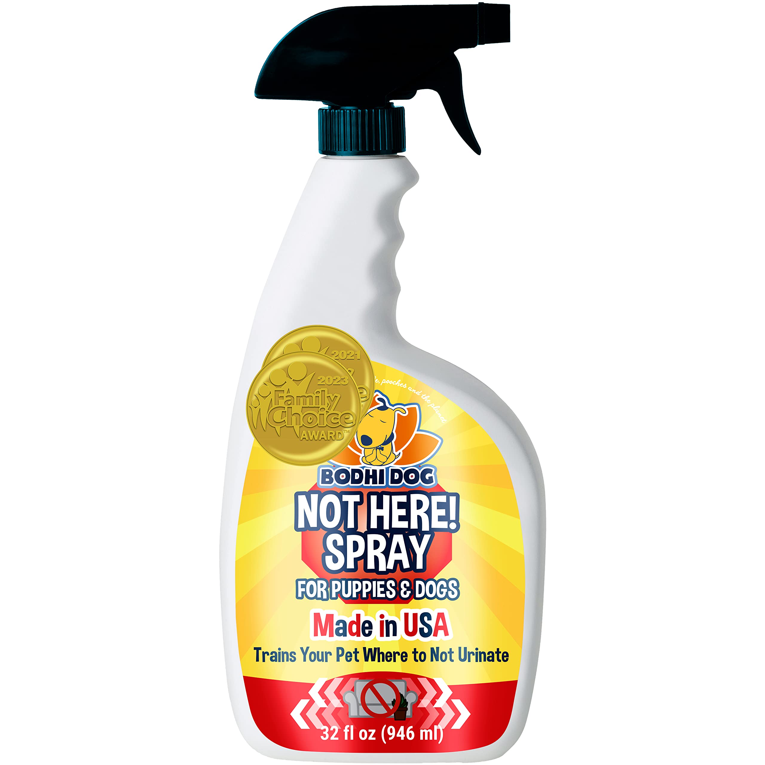Bodhi Dog Not Here! Spray | Trains Your Pet Where Not to Urinate | Training Corrector for Puppies & Dogs | for Indoor & Outdoor 