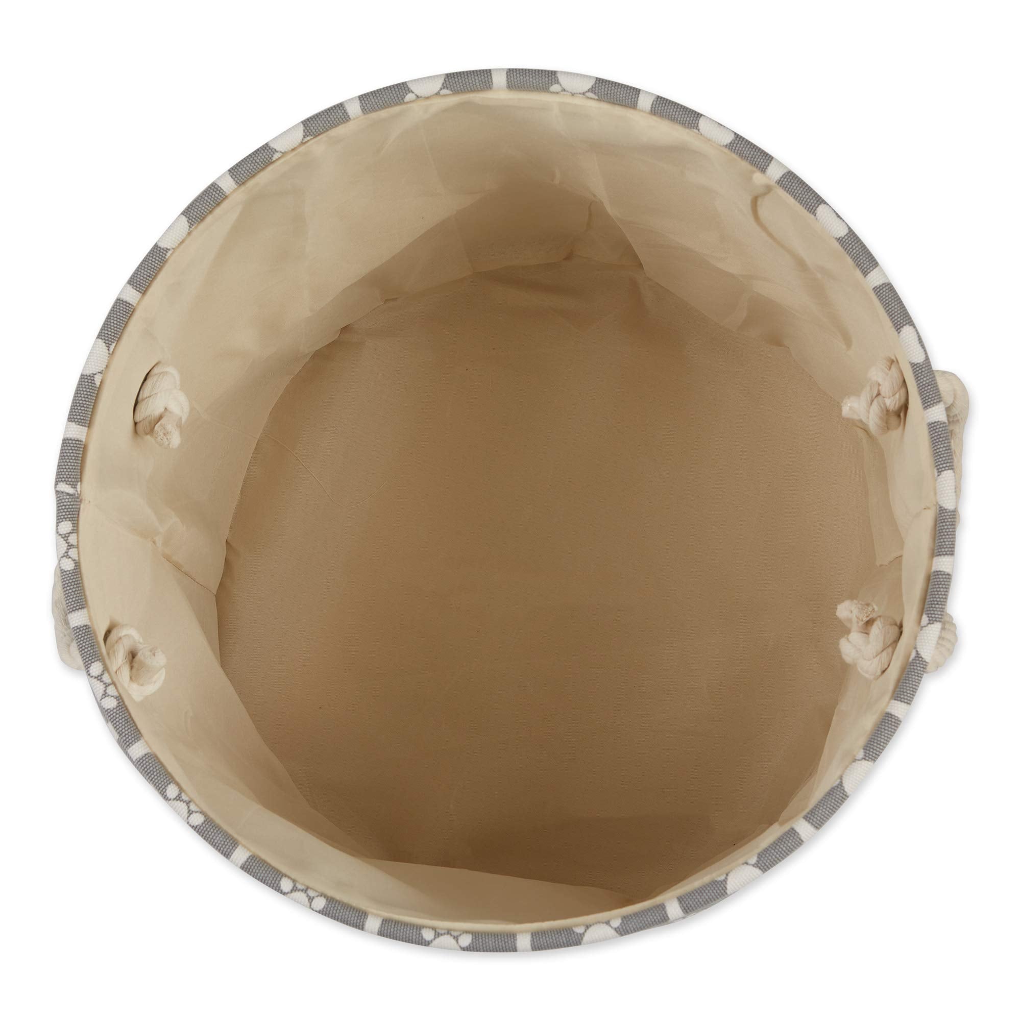Bone Dry Pet Storage Collection Lattice Paw Print, Gray, Medium Round