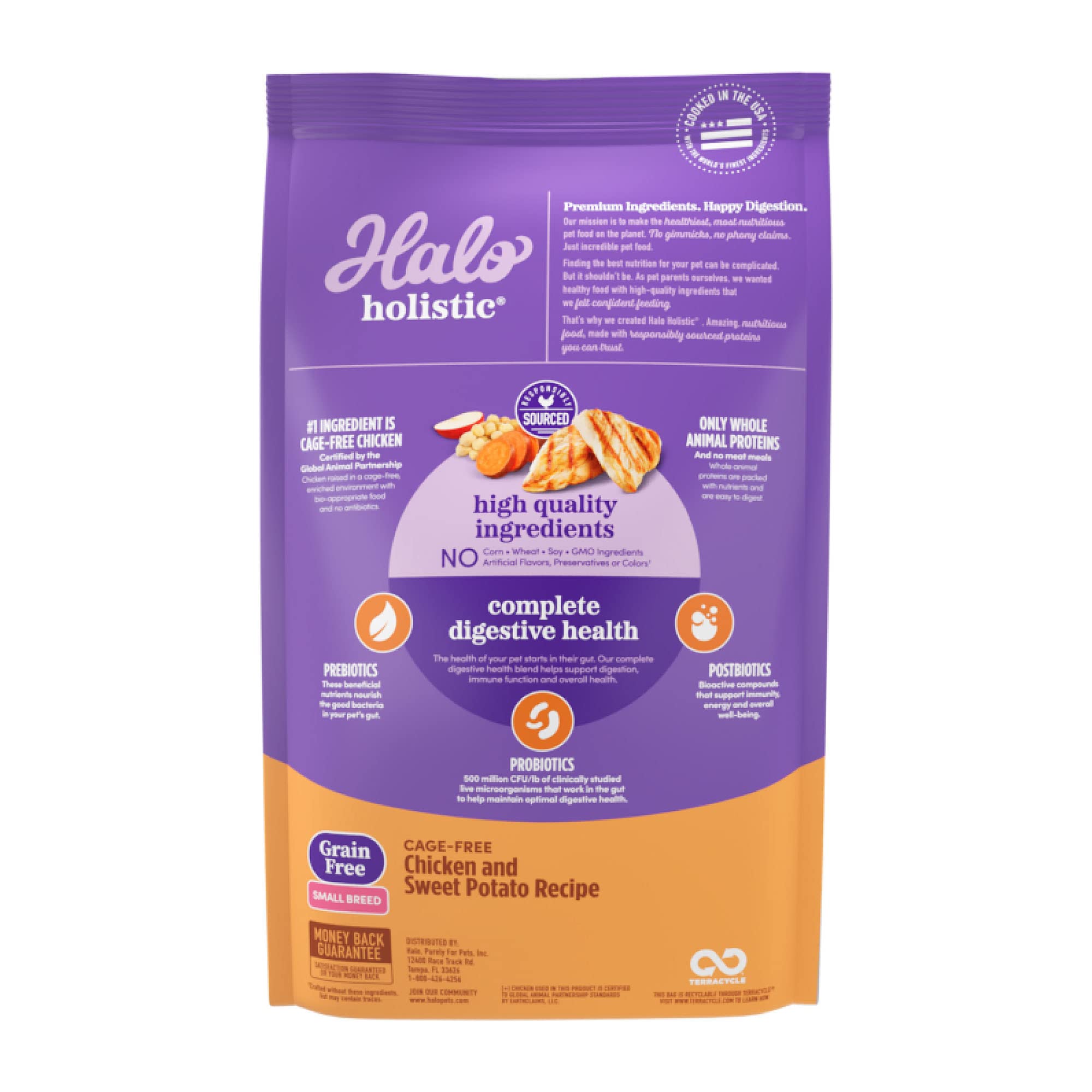 Halo Holistic Small Breed Grain Free Cage-free Chicken & Sweet Potato Recipe 3.5 lb