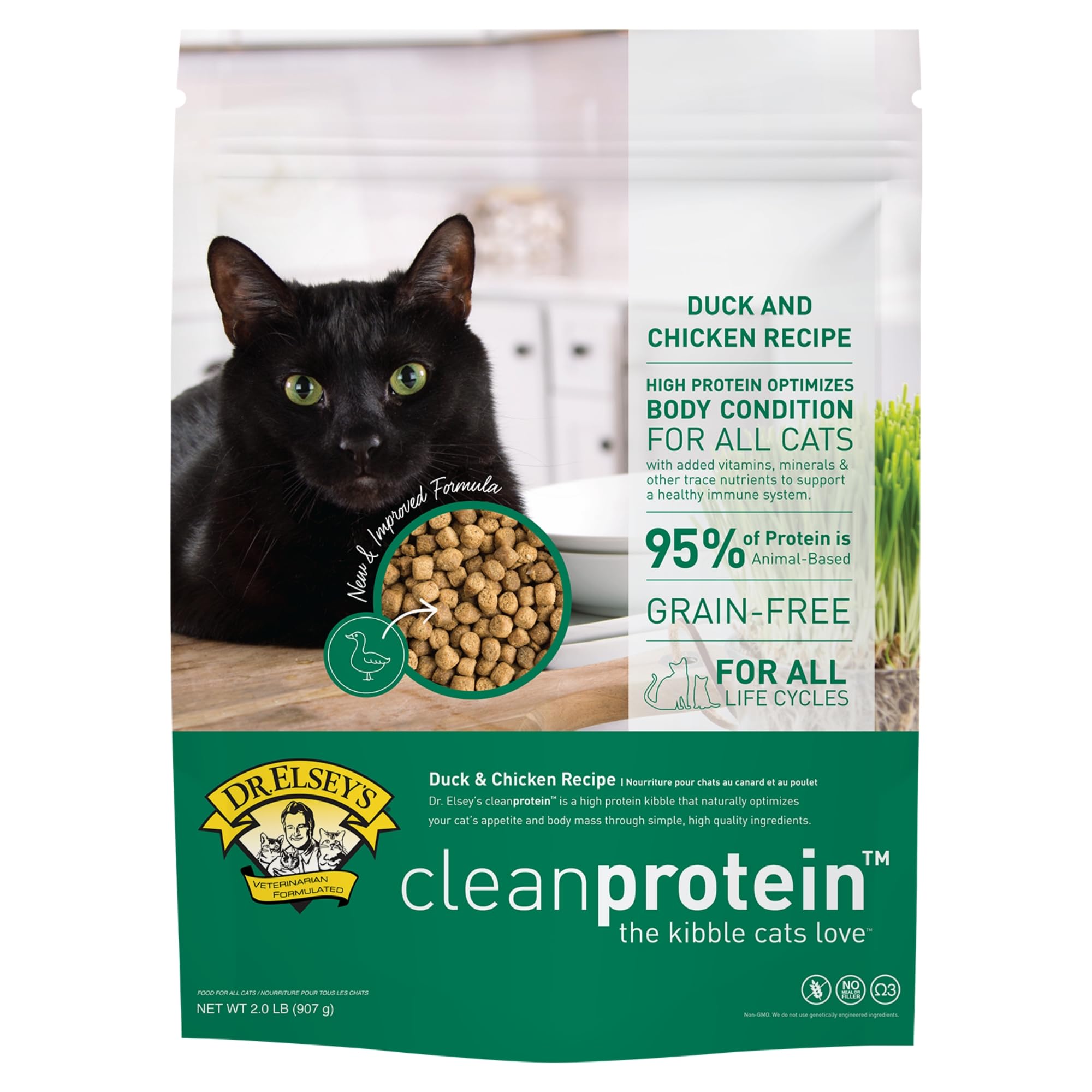 Dr. Elseys Cleanprotein Dry Kibble Duck 2lb.