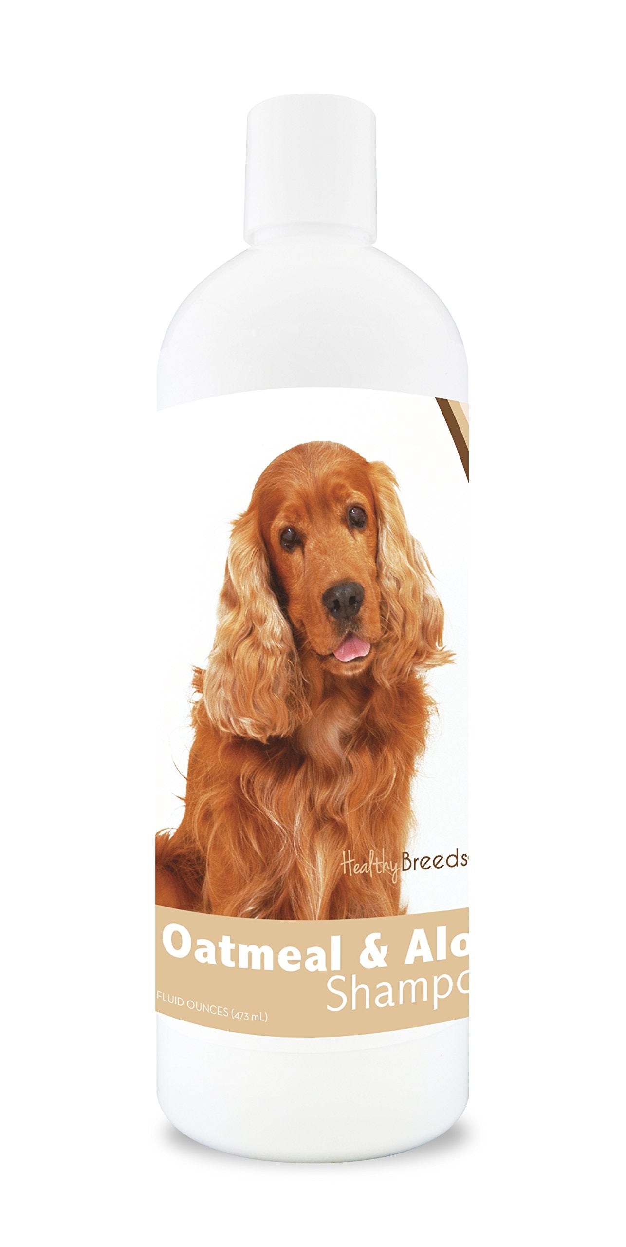 Healthy Breeds Dog Oatmeal Shampoo with Aloe for Cocker Spaniel - Over 75 Breeds - 16 oz - Mild and Gentle for Itchy, Scaling, S