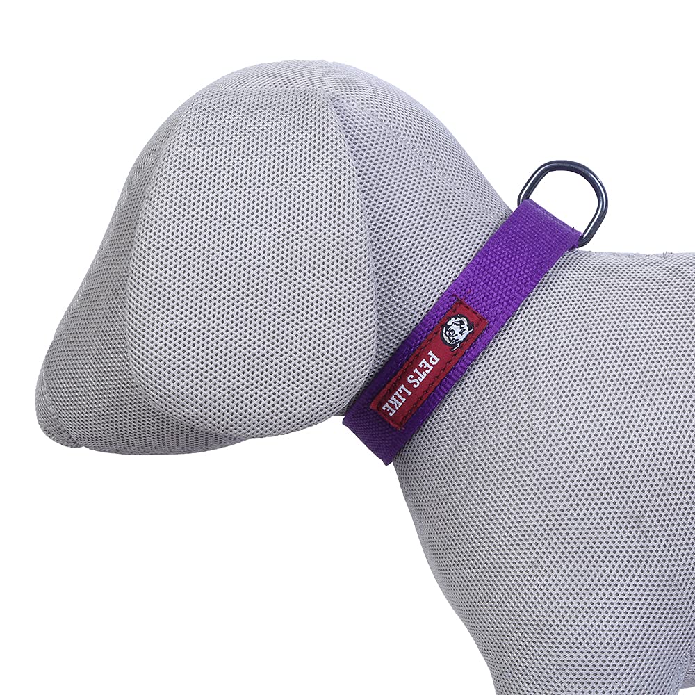 Petslike Dog Collar 20Mm, Adjustable & Durable Polyester Collar, Purple, For Small & Medium Dogs
