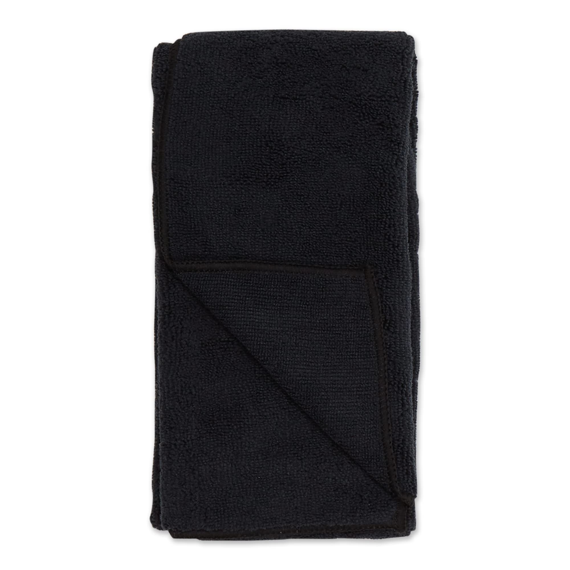 Bone Dry Pet Grooming Towel Collection Embroidered Absorbent Microfiber Drying Set, 15x30, Black, 3 Count