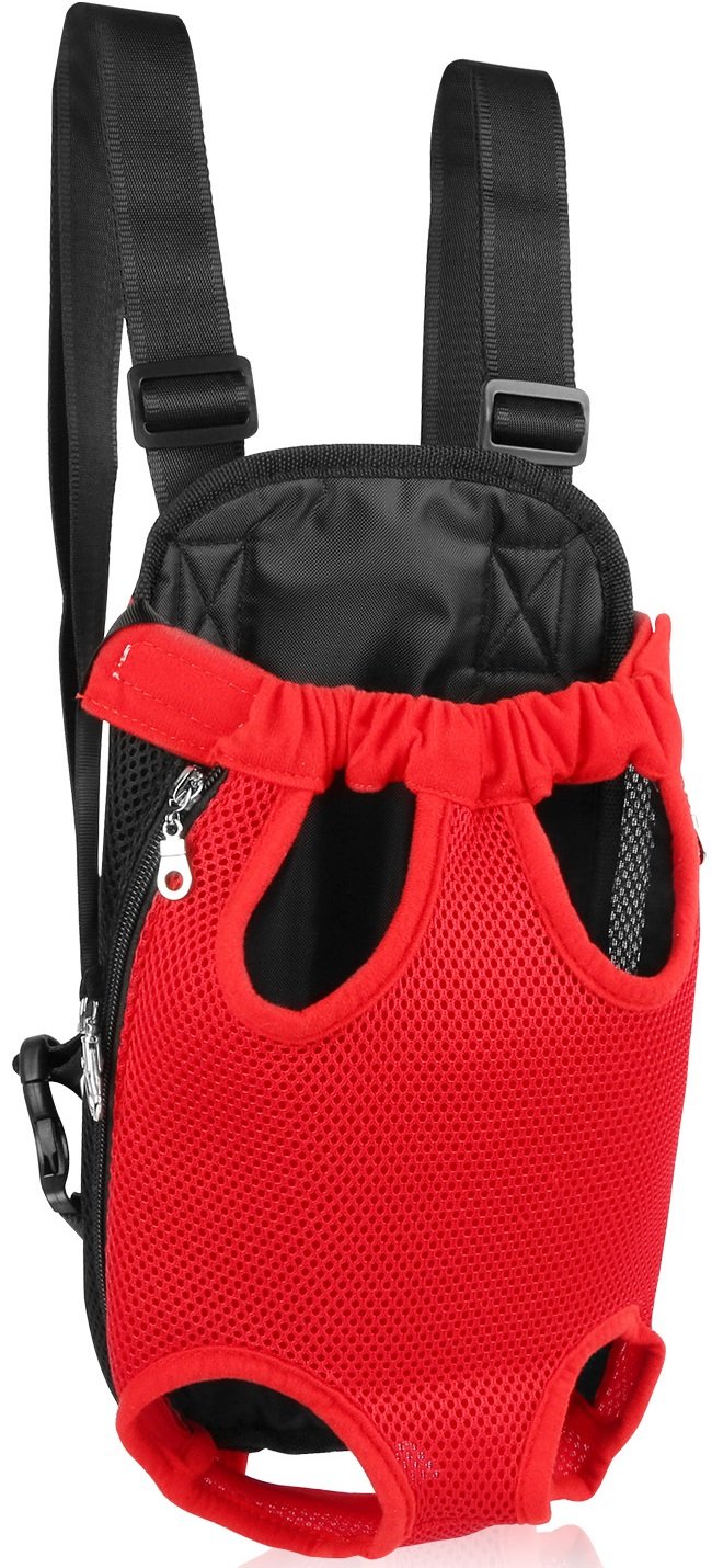 Dog Carrier Backpack Legs Out Front Pet Backpack Carrier Travel Bag Adjustable Shoulder Straps for Hiking Camping Shopping Bikin