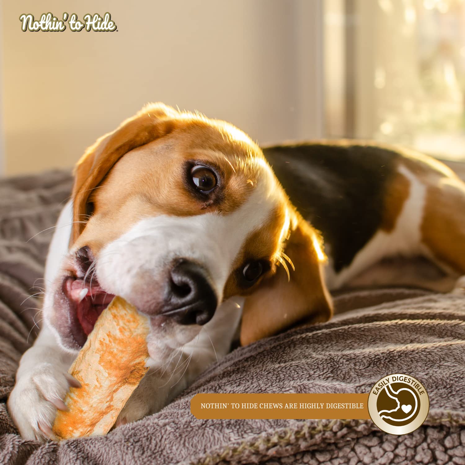 Fieldcrest Farms Nothin to Hide Flip Chips Chews for Dogs - All Natural Rawhide Alternative Treats for Dogs, Chicken, Beef or Pe