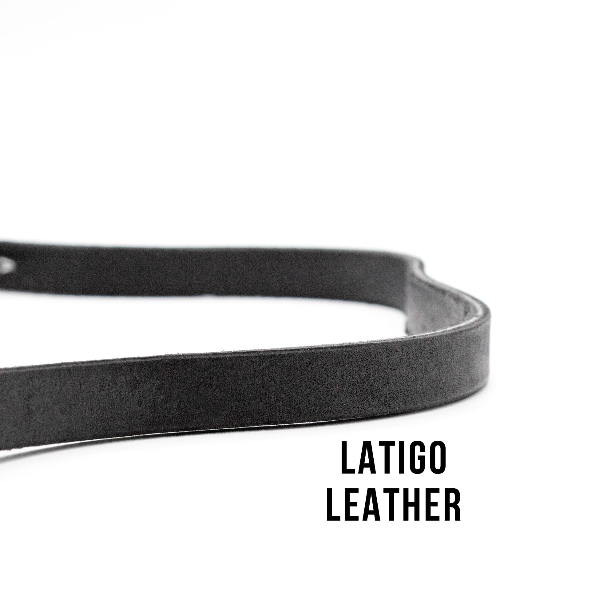 Leerburg 4' Latigo Leather Leash, 1/2'' Wide - Soft, And Comfortable - Hand Made In Wisconsin With Stainless Steel Hardware - He