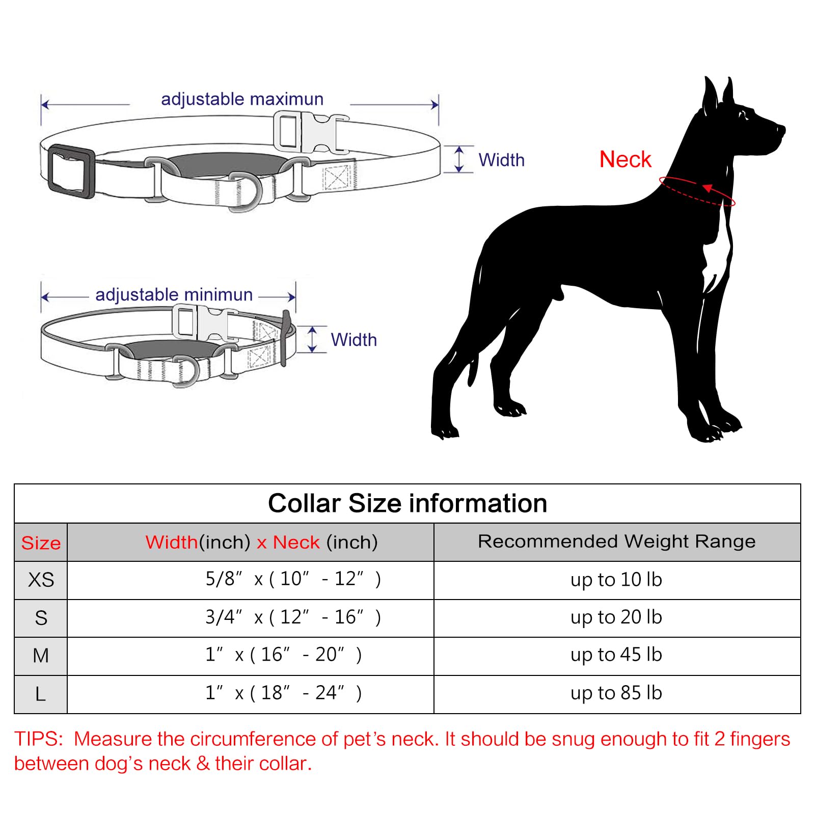 Plutus Pet Reflective Martingale Collar With Quick Snap Buckle,No Pull Dog Choker Collar For Small Medium Large Dogs,S,Black