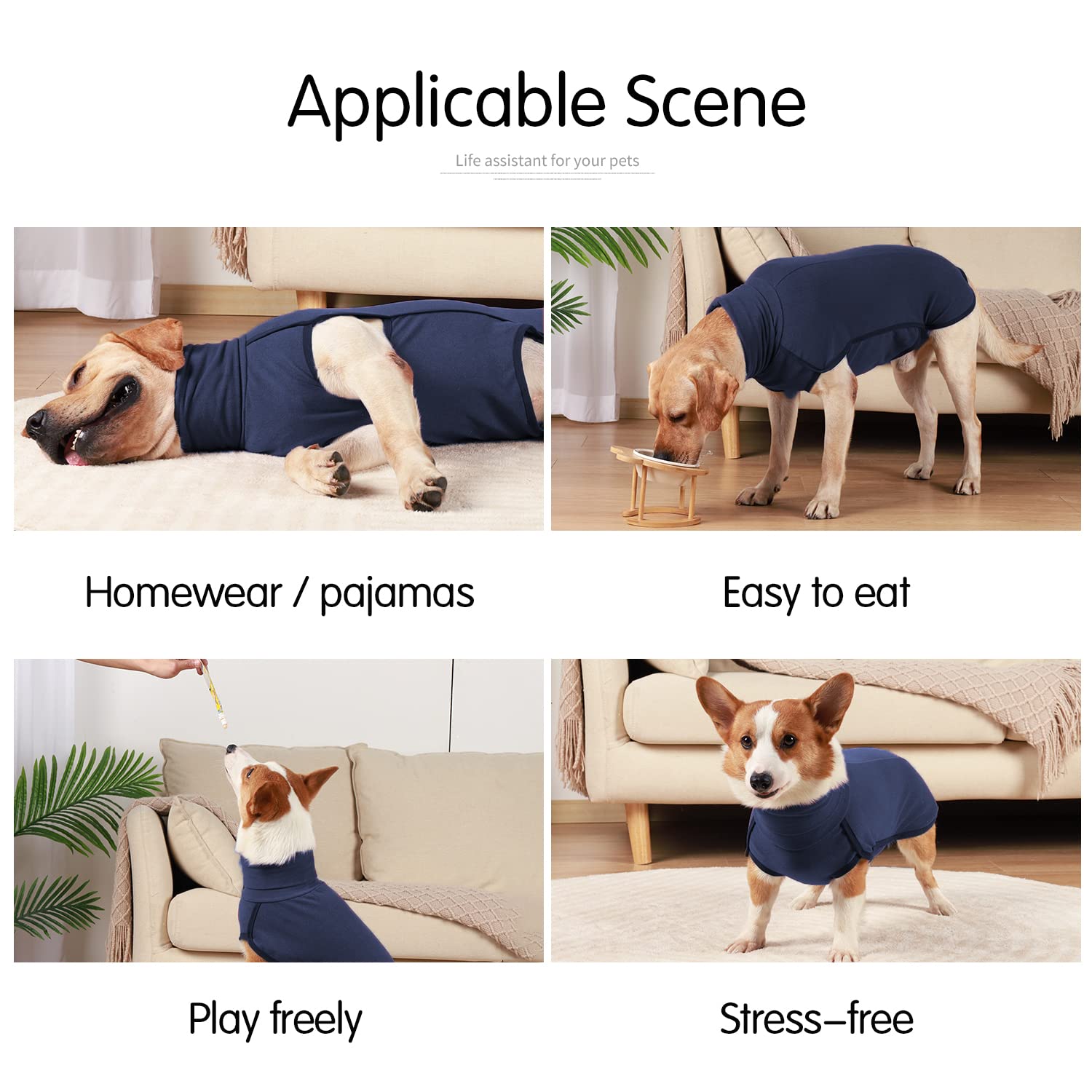 Dog Sweater Pullover Cold Weather Vest For Dogs Dog Sweatshirt & Jacket For Indoor And Outdoor Use (Xx-Small, Navy Blue)