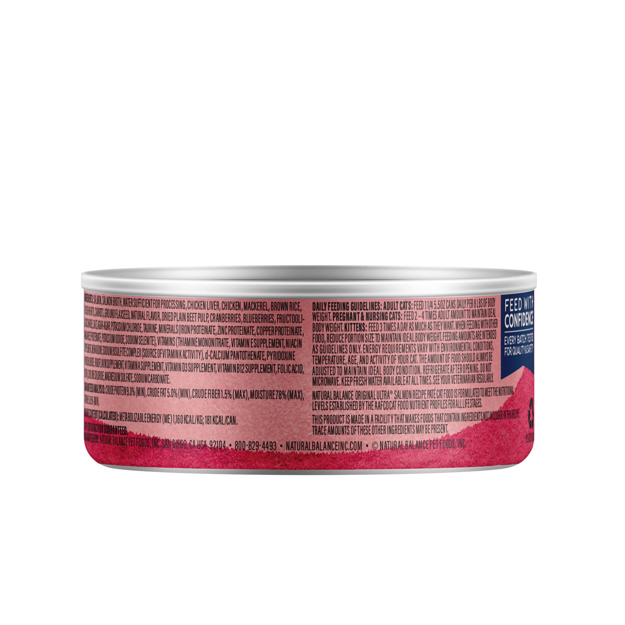 Natural Balance Ultra Premium Wet Cat Food 24 Cans, Protein Options Include Chicken, Salmon or Ocean Fish