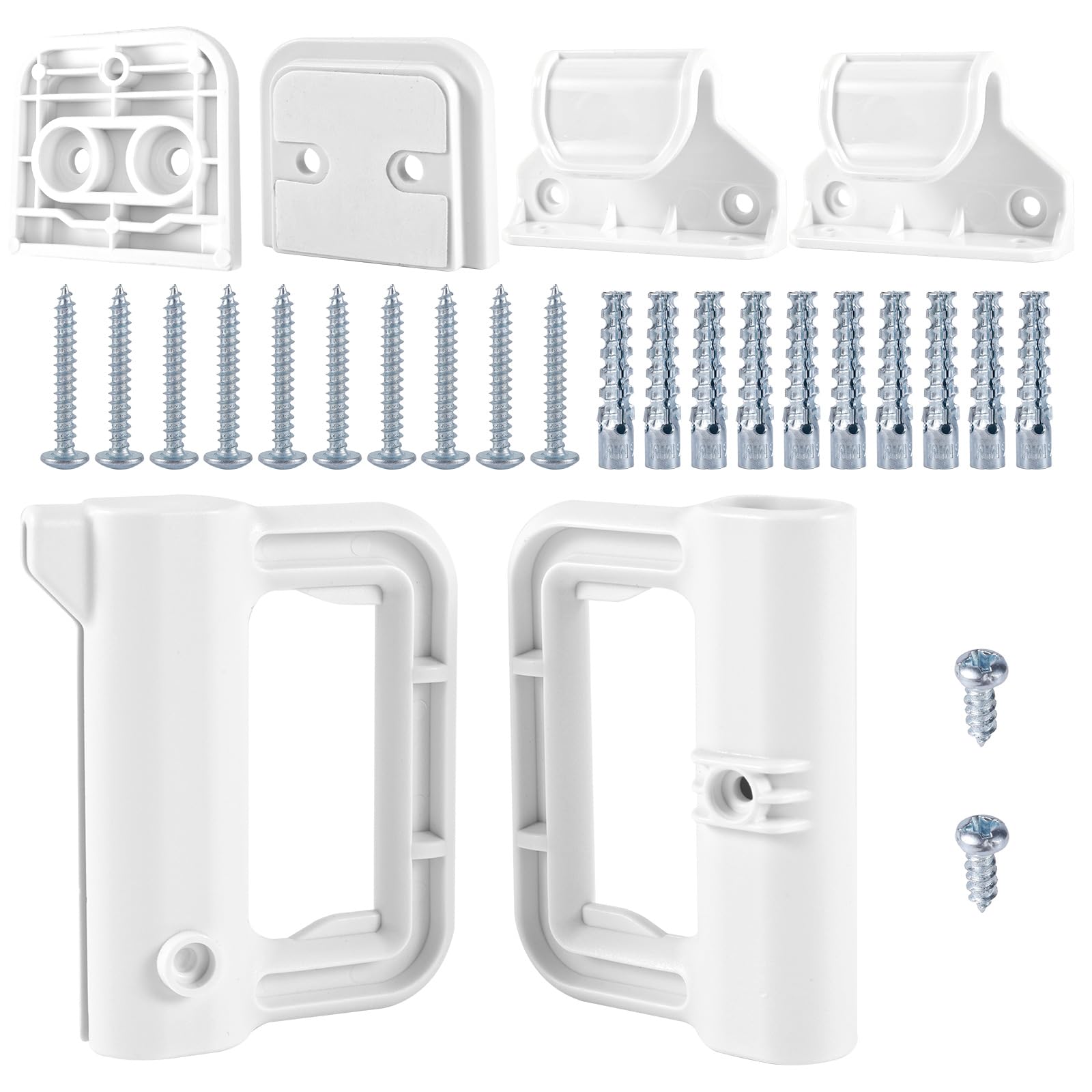 Baby Gate Replacement Parts Kit with Hardware, Wall Mounting Kit, Accessories - Brackets, Hooks, Latches, Screws for Mesh and Re
