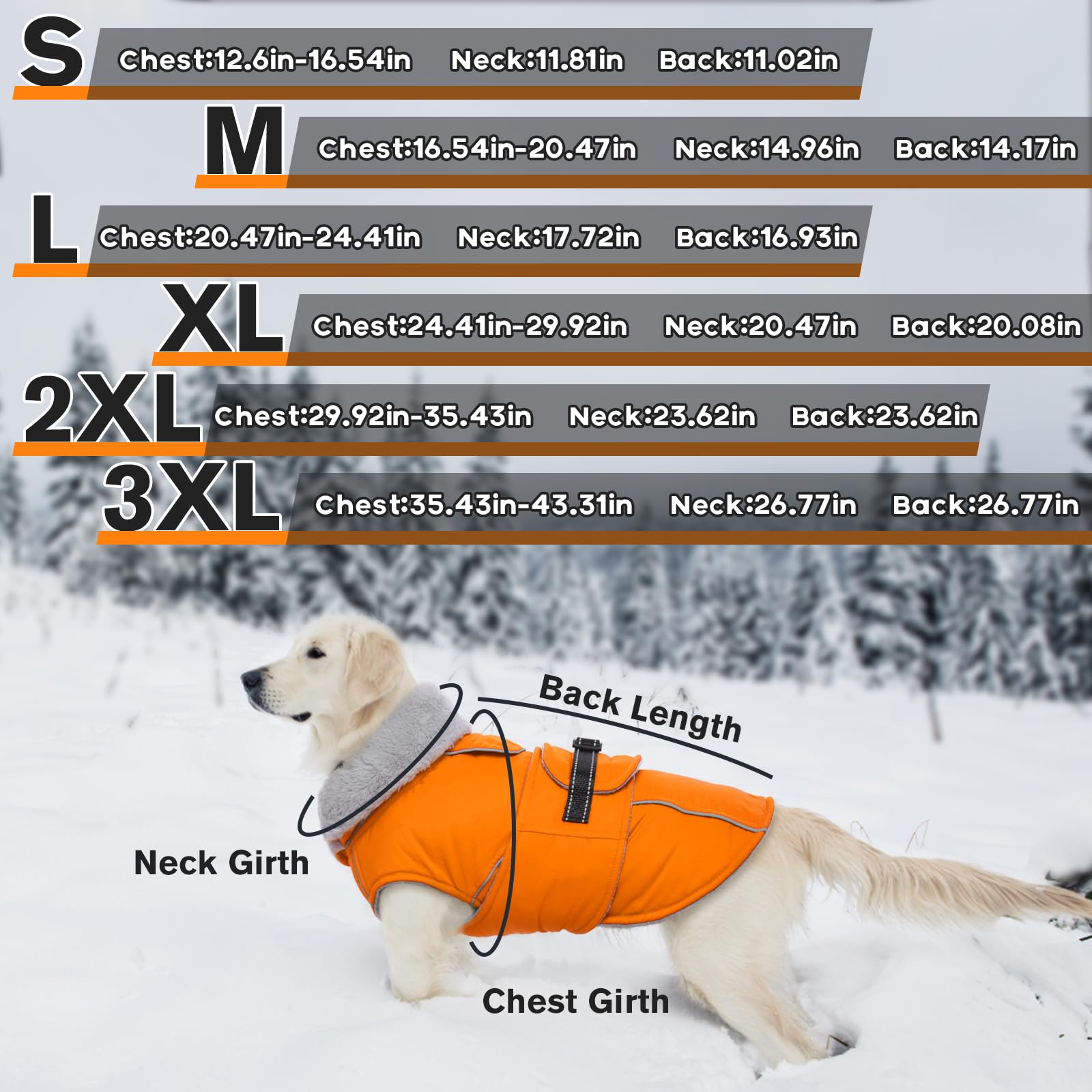 Lelepet Warm Dog Coat Reflective Dog Fleece Vest Waterproof Dog Jacket Windproof Dog Winter Coat Dog Cold Weather Coats With Adjustable Buckle Fleece Lining Dog Snowsuit Dog Coat For Small Dogs, S