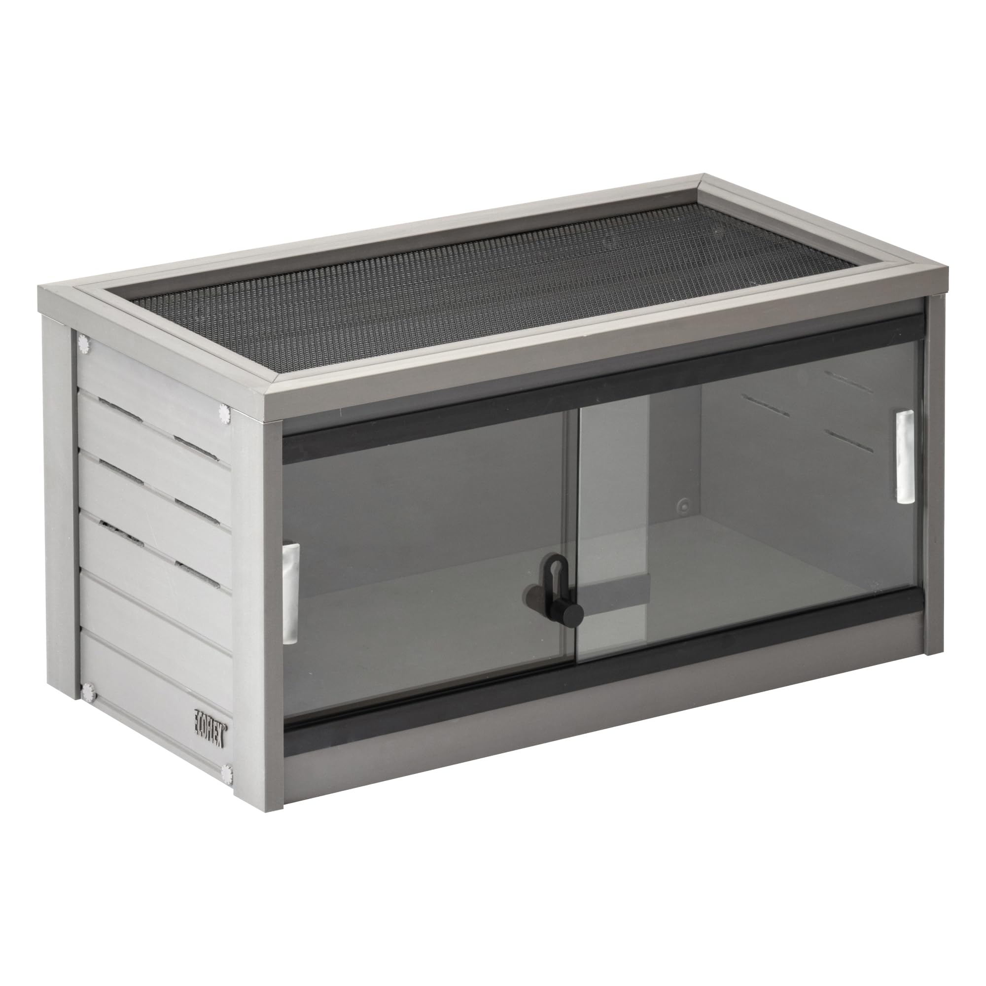 New Age Pet Ecoflex 24-Inch Mojave Reptile Lounge In Grey - Durable Wood Plastic Composite Habitat With Ventilated Side Panels, 