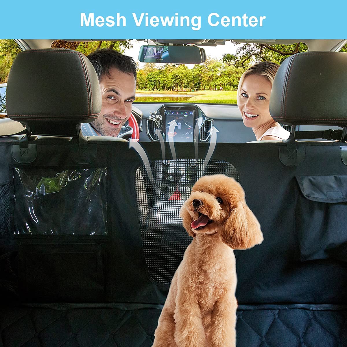 Sevvis Car Dog Cover Back Seat - Pet Car Seat Covers - Dog Hammock For Car Backseat Waterproof, Dog Car Seat Cover For Back Seat With Mesh Window,Seat Cover For Dogs Durable Nonslip Suv