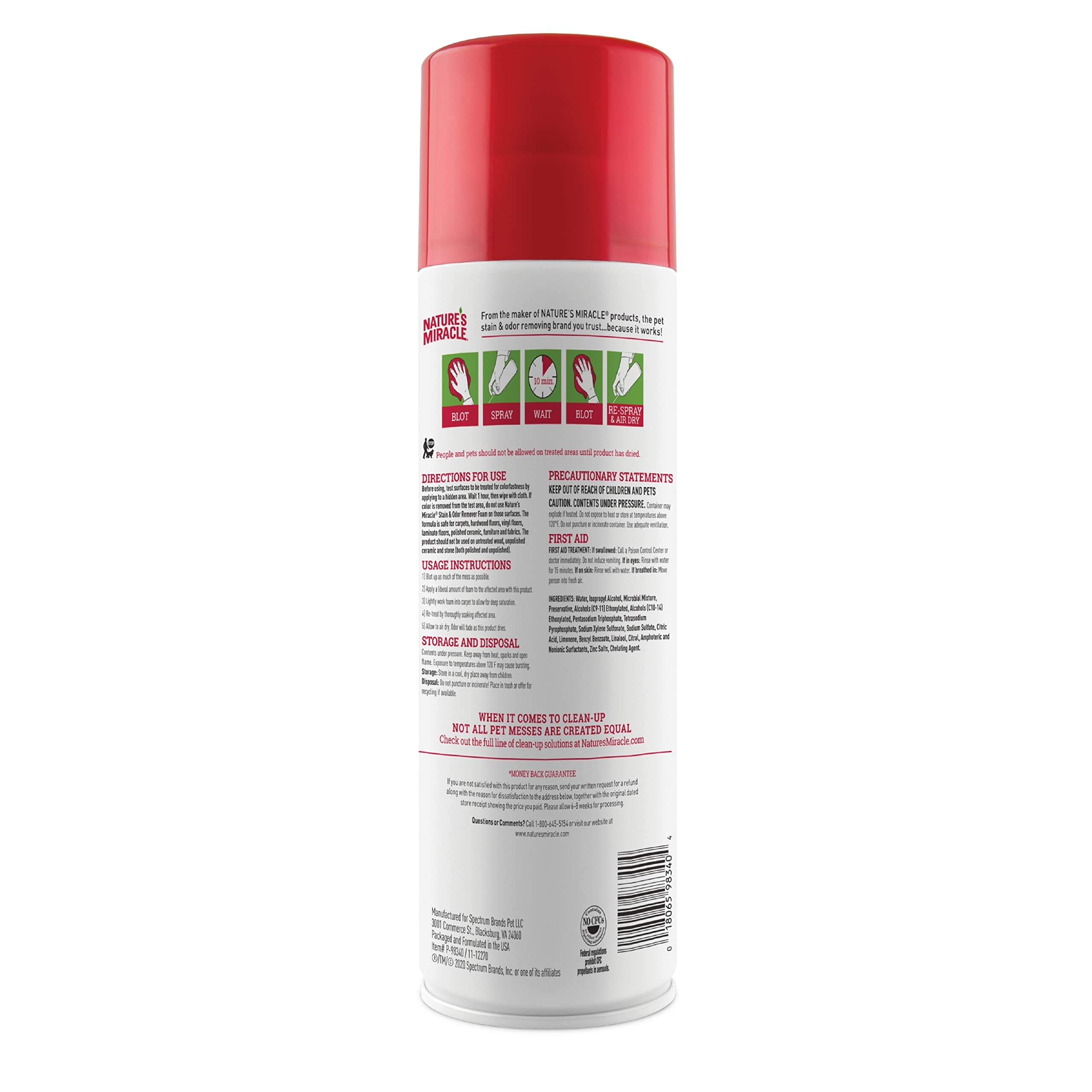 NatureS Miracle Dog Stain And Odor Remover, Citrus Scent, 17.5 Ounce