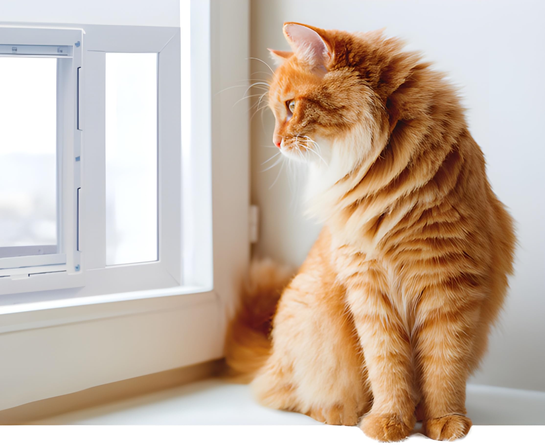 Ideal Pet Products Aluminum Sash Window Pet Door, Adjustable To Fit Window Widths From 33' To 38', Large 10-1/2” X 15” Flap Size