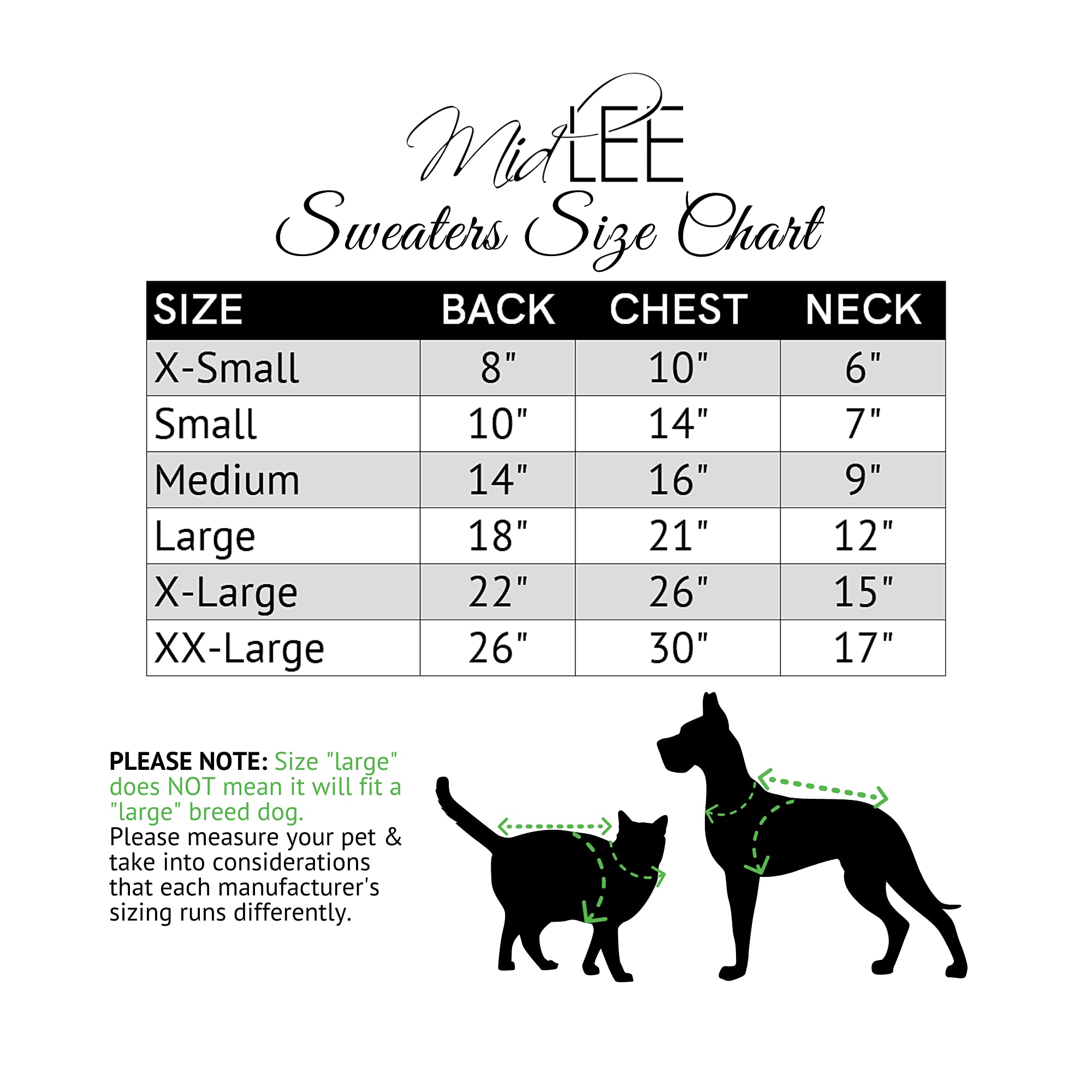Midlee Argyle Dog Sweater (Small, Black)