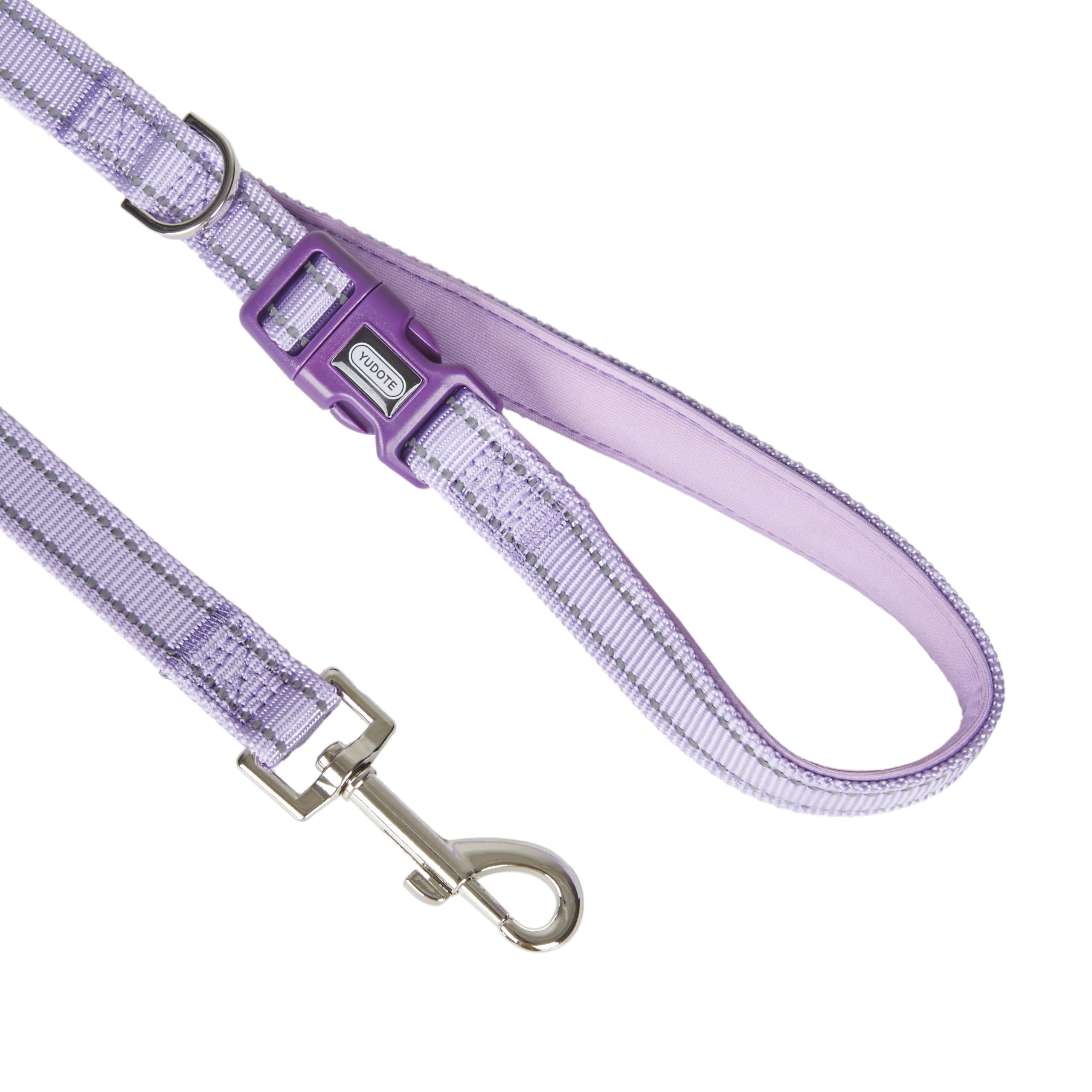 Petiry Reflective Nylon Dog Leash, Handle Padded With Neoprene, For Small Medium Large Dog.(S, Lilac Purple)