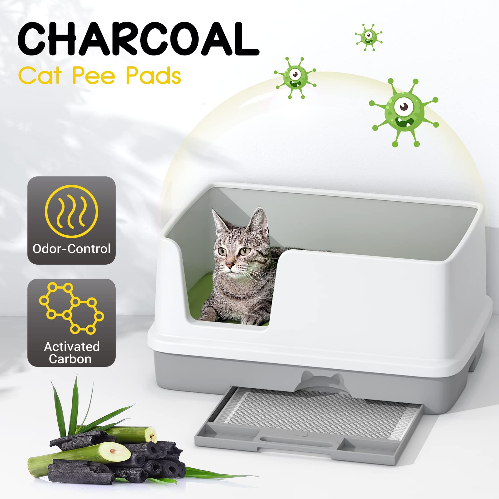 CROCI Cat Pads 16.9 x 11.4 in, Litter Pads for Tidy Cats Breeze Litter System, Pet Pads for Cats Super Absorbent up to 15 Cups,